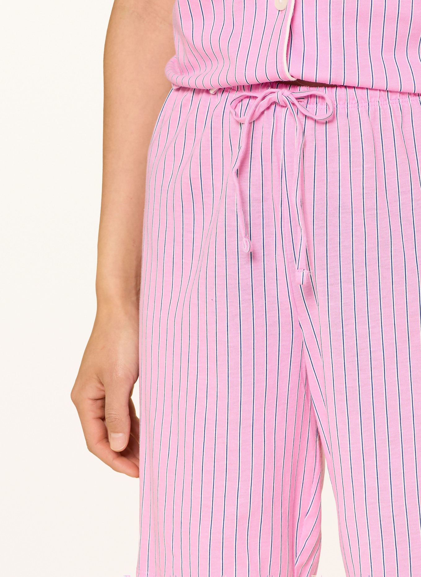 LAUREN RALPH LAUREN Shorty-pyjama: ROZE / DONKERBLAUW / WIT