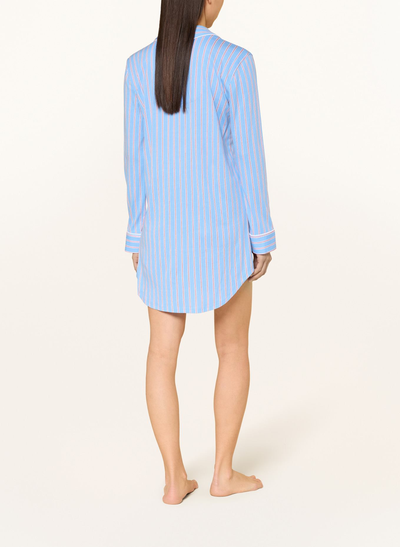 LAUREN RALPH LAUREN noční košile: TMAVĚ MODRÁ / RŮŽOVÁ / BÍLÁ