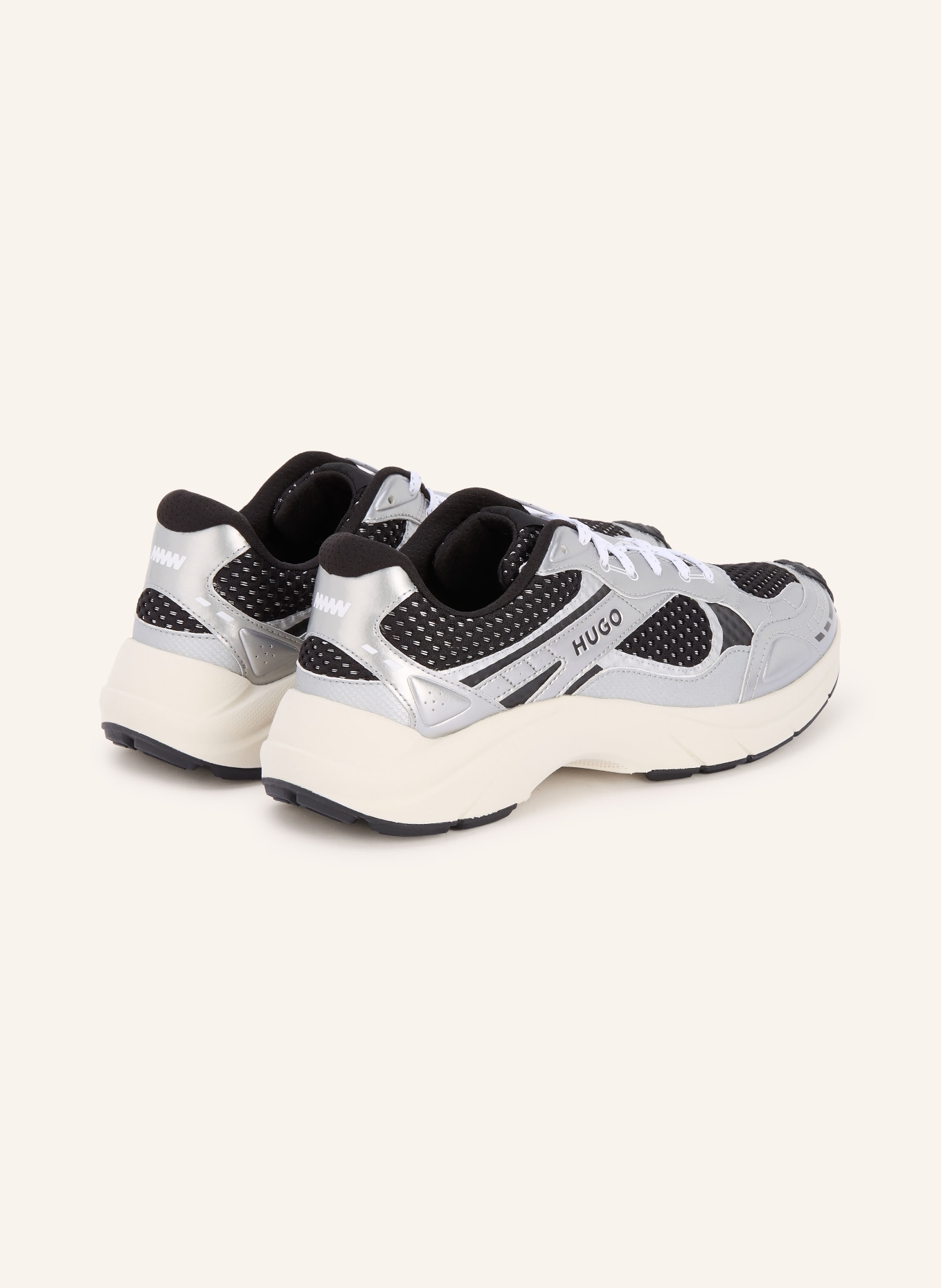 HUGO Sneaker GO2_MTPU: SILVER / BLACK