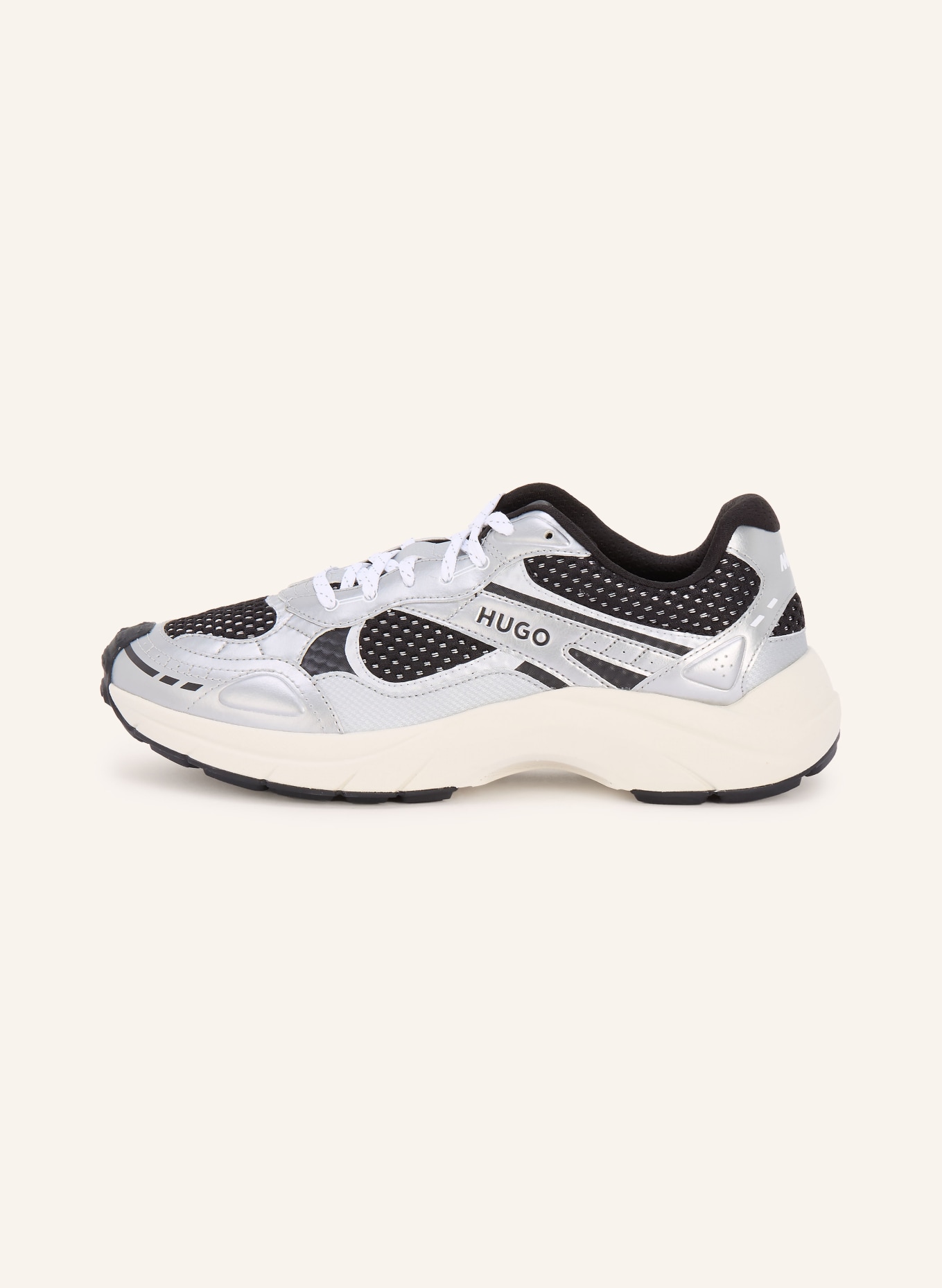 HUGO Sneaker GO2_MTPU: SILVER / BLACK