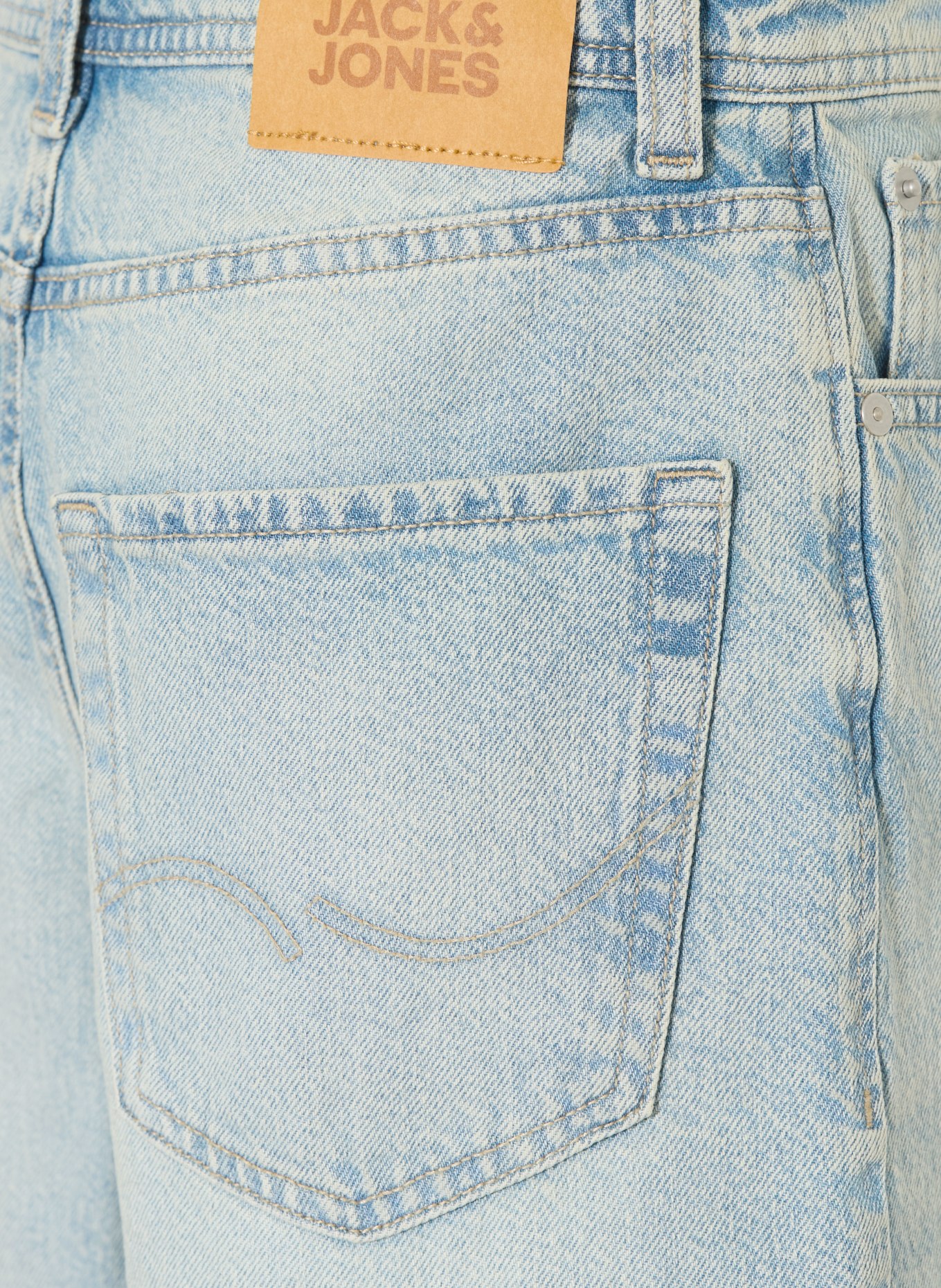JACK&JONES Jeansshorts met wijde pasvorm: BLUE DENIM