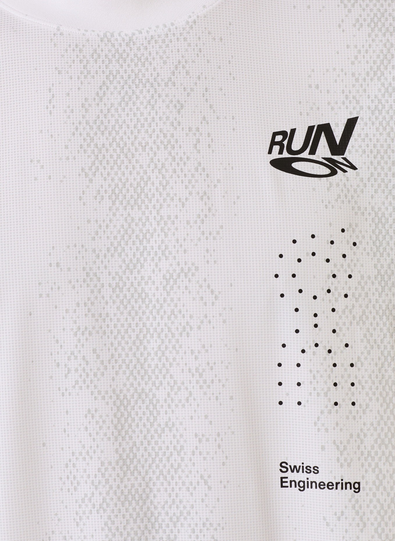 On Hardloopshirt PERFORMANCE VOLT-T: WIT / LICHTGRIJS