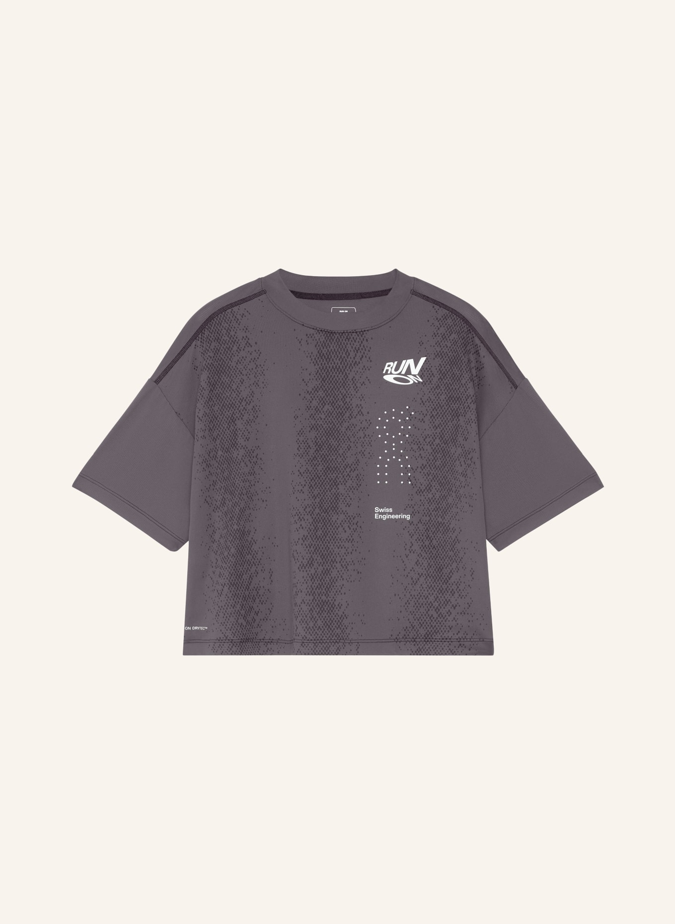 On Hardloopshirt PERFORMANCE VOLT-T: DONKERPAARS