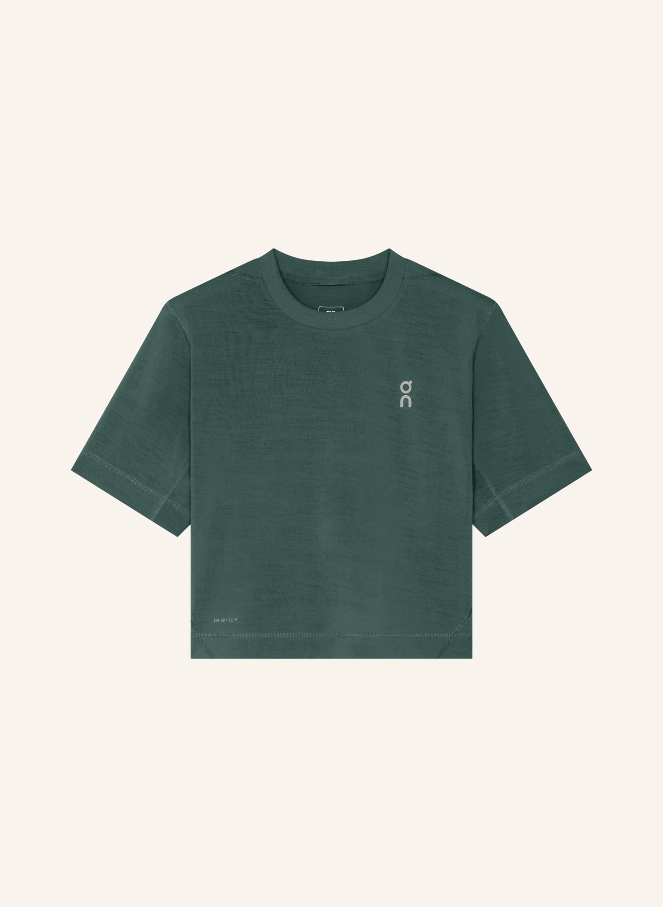 On T-shirt TRAIN T-CROP: GROEN