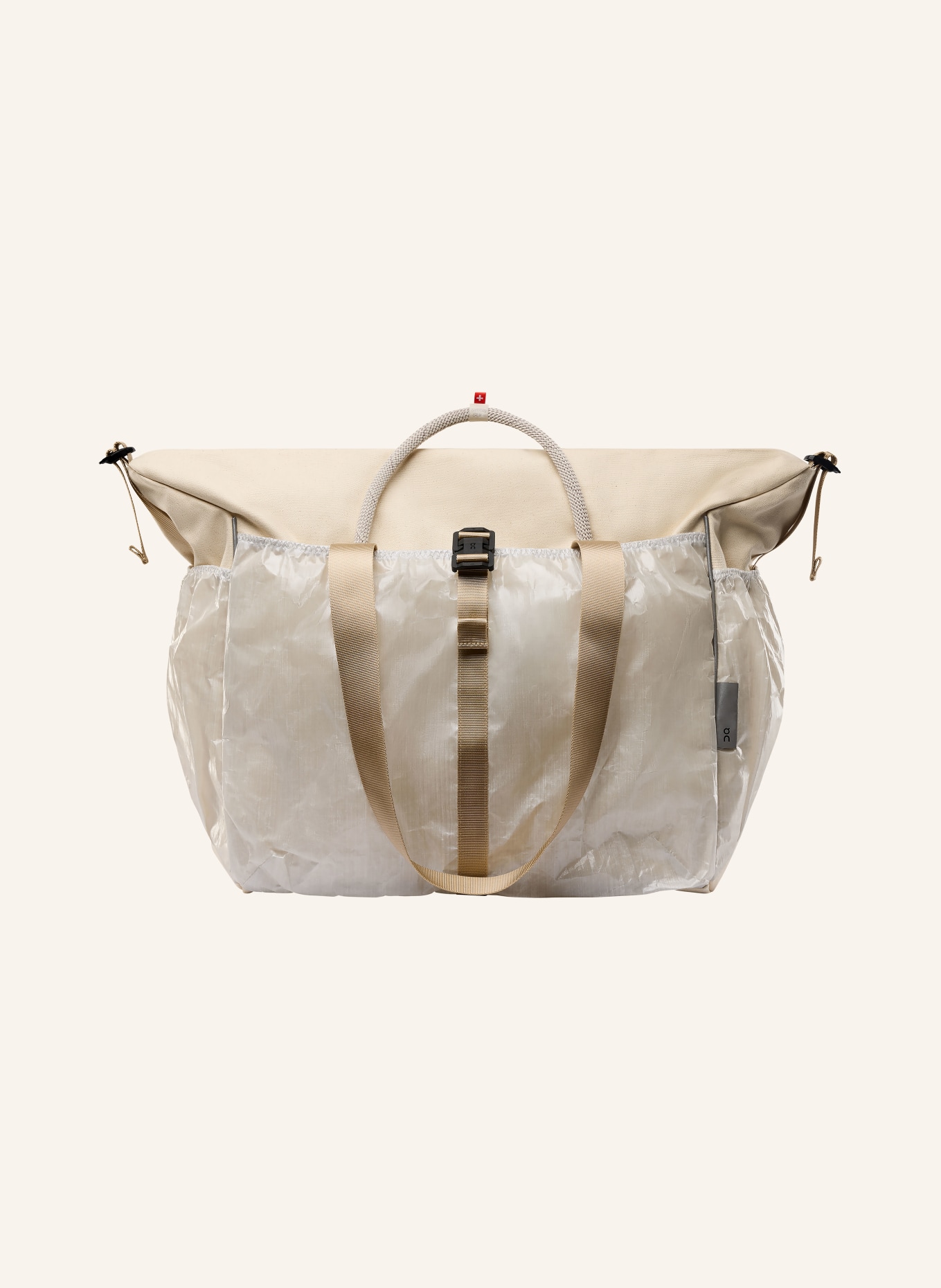 On COURT PACK 40 l sports bag: BEIGE / CREAM / LIGHT GRAY