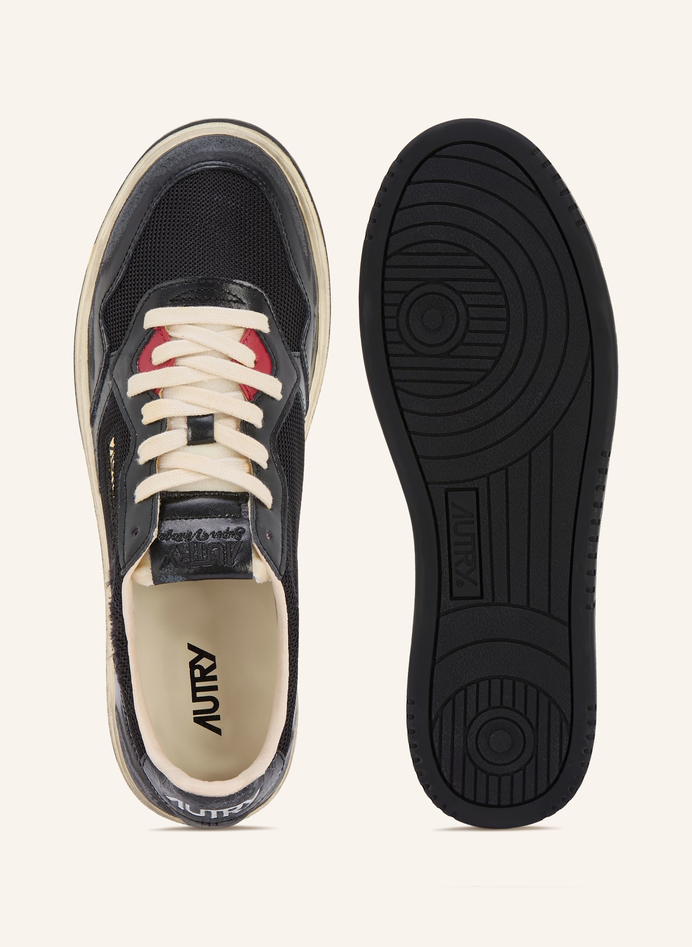 AUTRY Tenisky SUPERSTAR VINTAGE LOW MESH: ČERNÁ