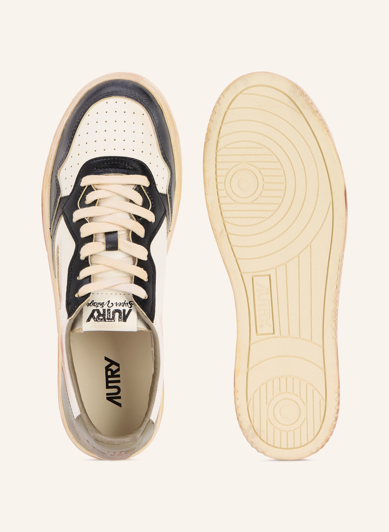 AUTRY Tenisky SUPER VINTAGE LOW: REŽNÁ / OLIVOVÁ / ČERNÁ