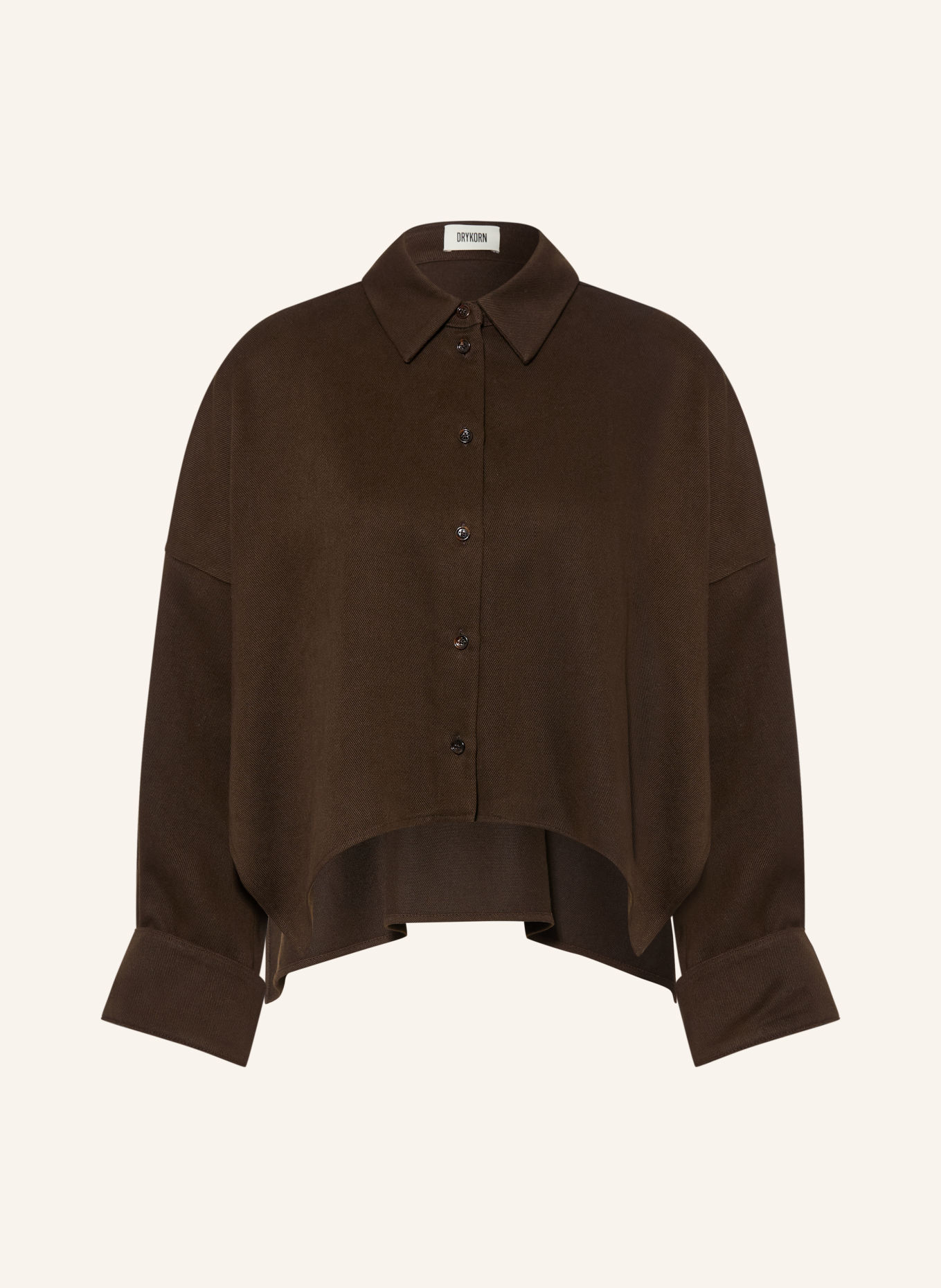 DRYKORN Overhemdblouse OSHIA: MARRON FONCÉ