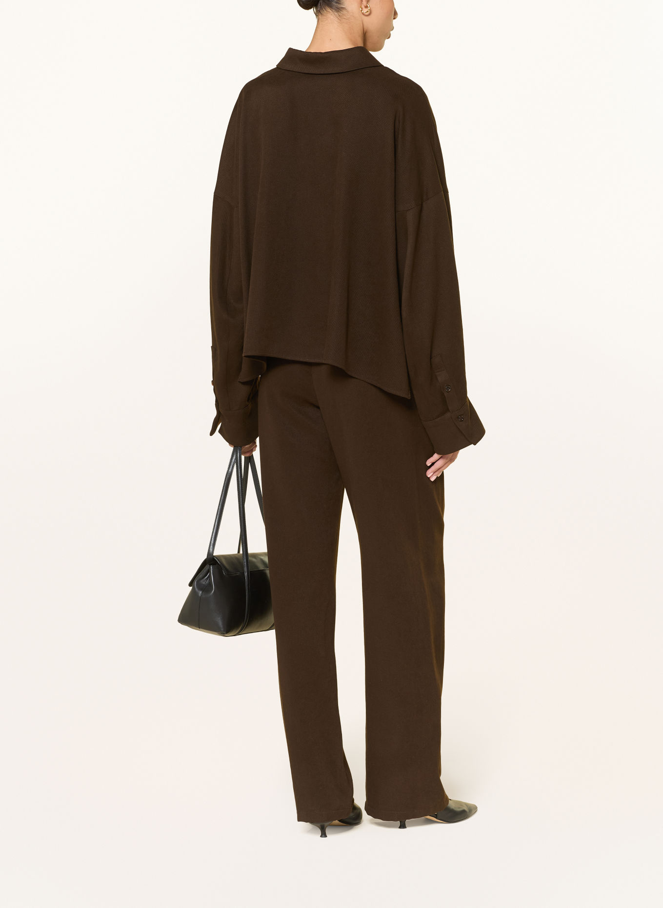 DRYKORN Overhemdblouse OSHIA: MARRON FONCÉ