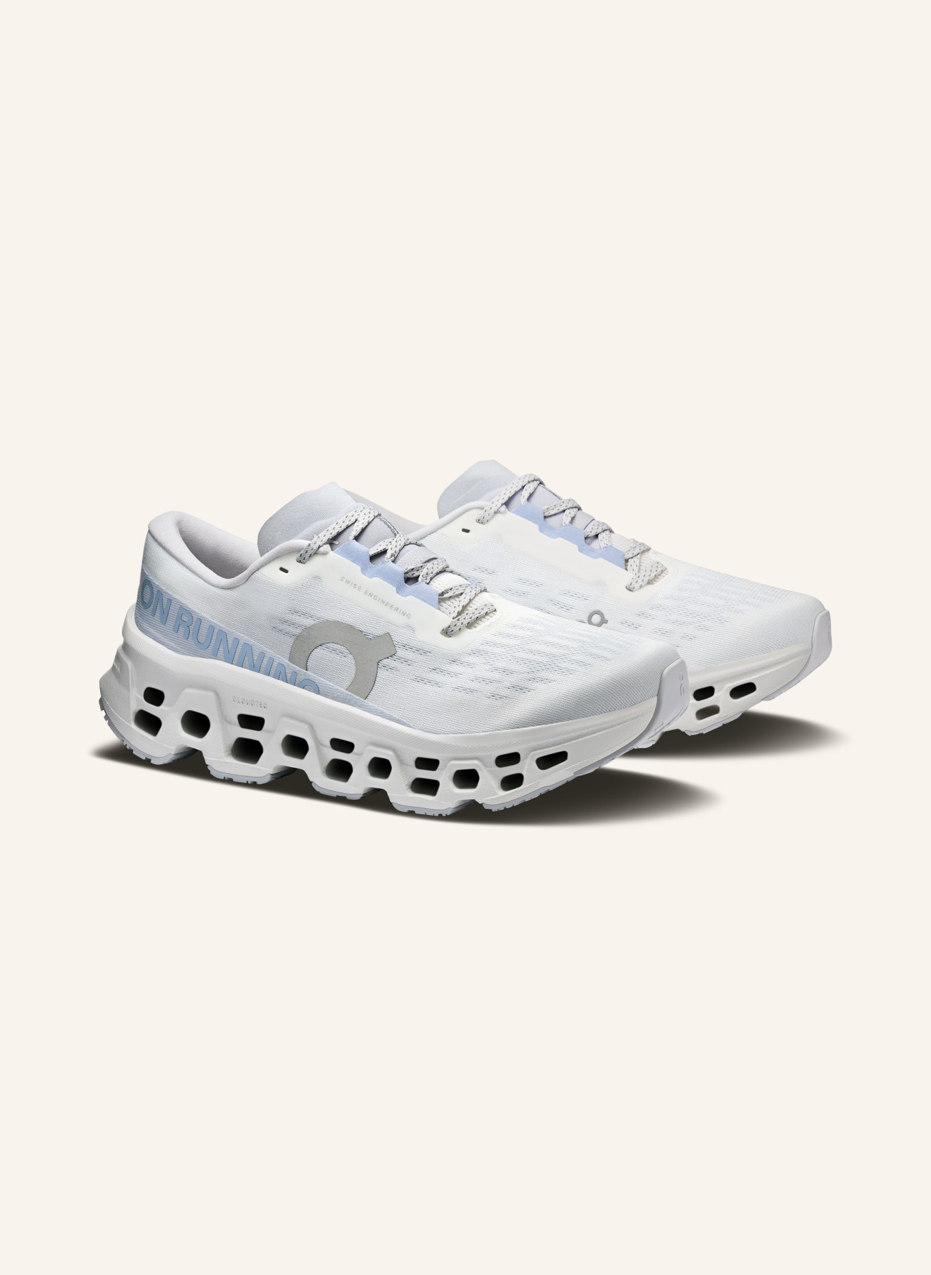 On Laufschuhe CLOUDMONSTER 3: WEISS / HELLBLAU