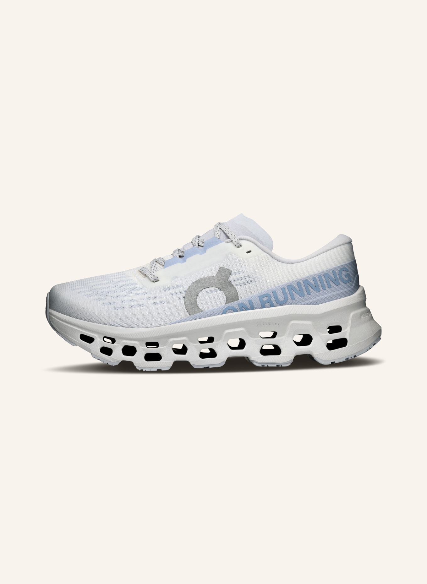 On Laufschuhe CLOUDMONSTER 3: WEISS / HELLBLAU