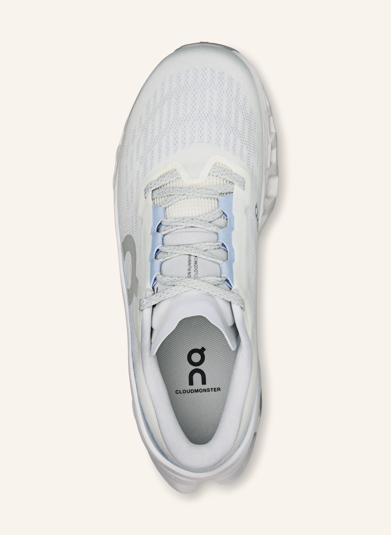 On Laufschuhe CLOUDMONSTER 3: WEISS / HELLBLAU
