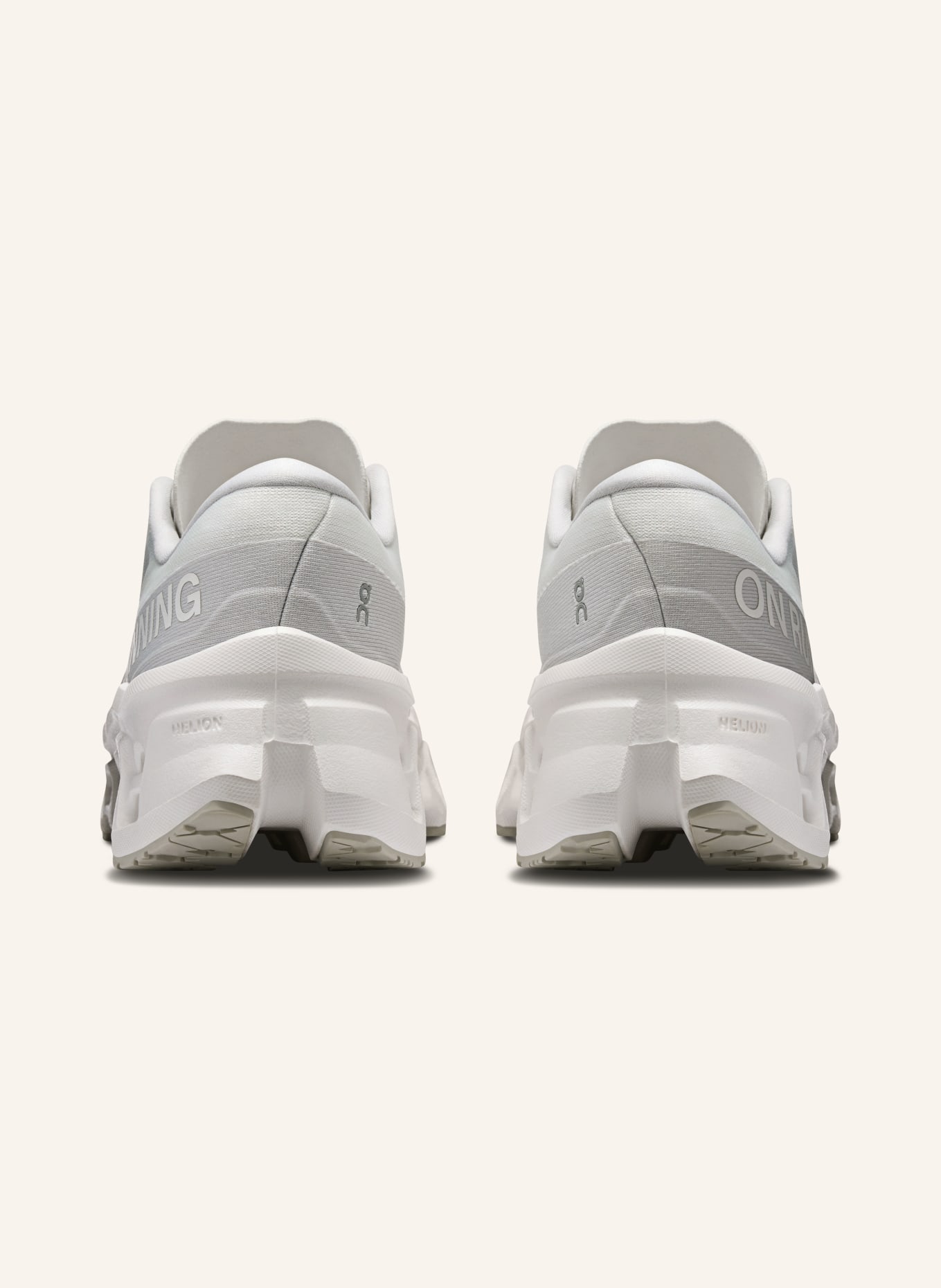 On Laufschuhe CLOUDMONSTER 3: WEISS / HELLGRAU