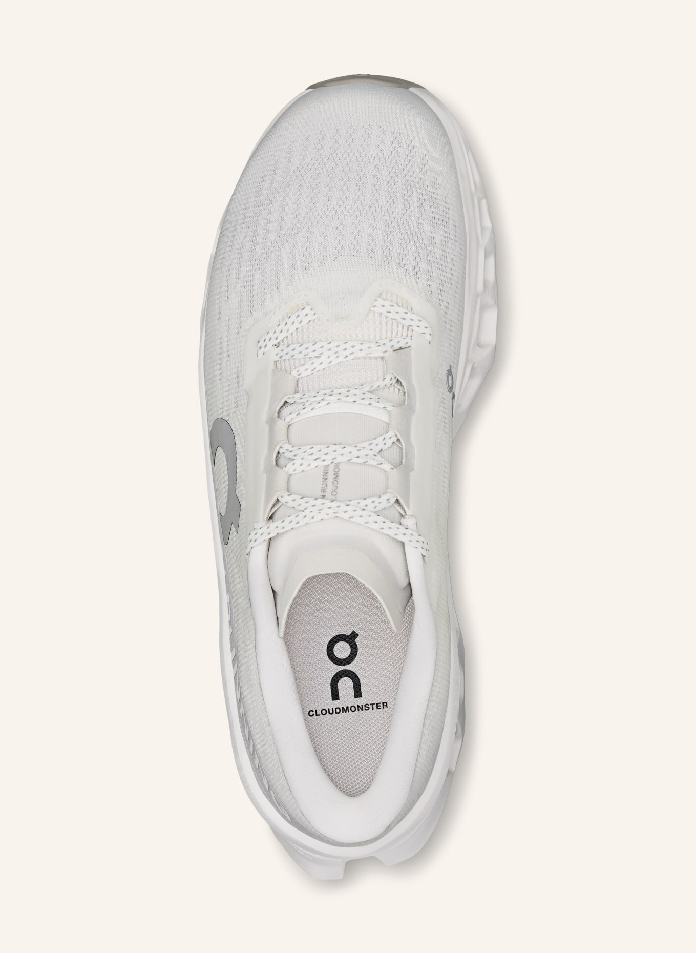 On Laufschuhe CLOUDMONSTER 3: WEISS / HELLGRAU