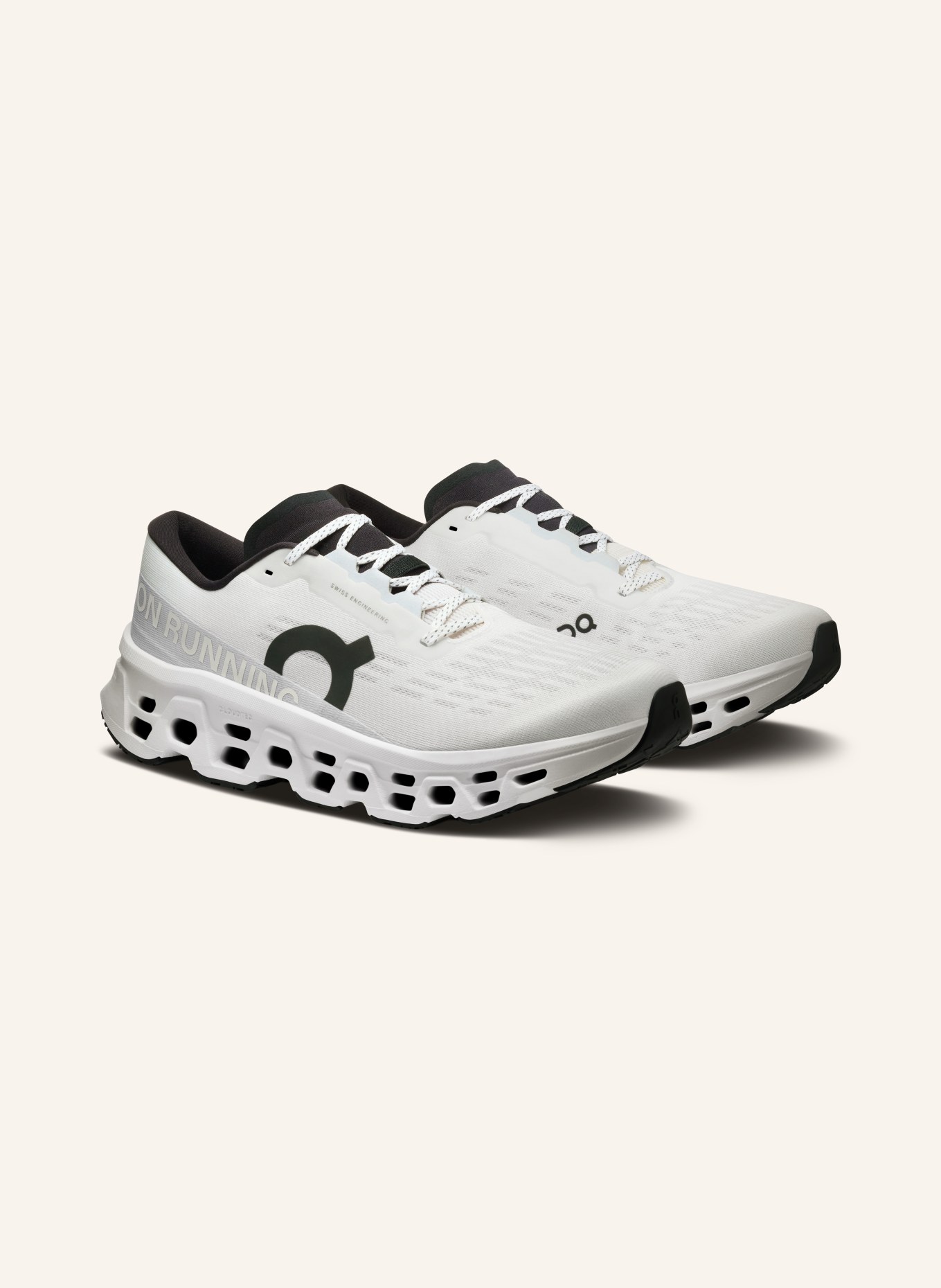 On Hardloopschoenen CLOUDMONSTER 3: WIT / LICHTGRIJS / ZWART