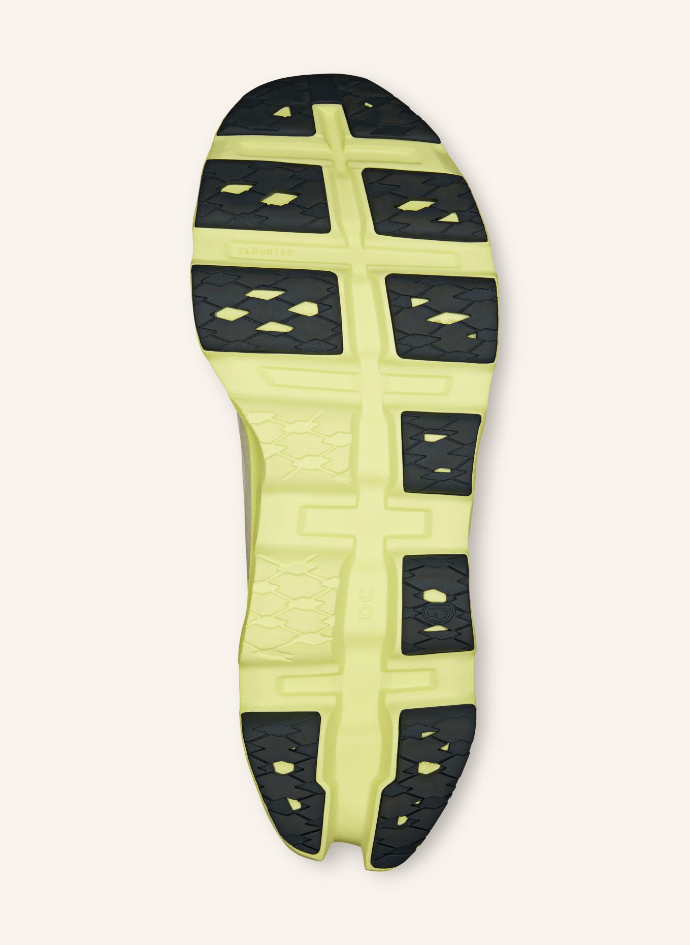 On Laufschuhe CLOUDMONSTER 3: HELLGRAU / BEIGE / GELB