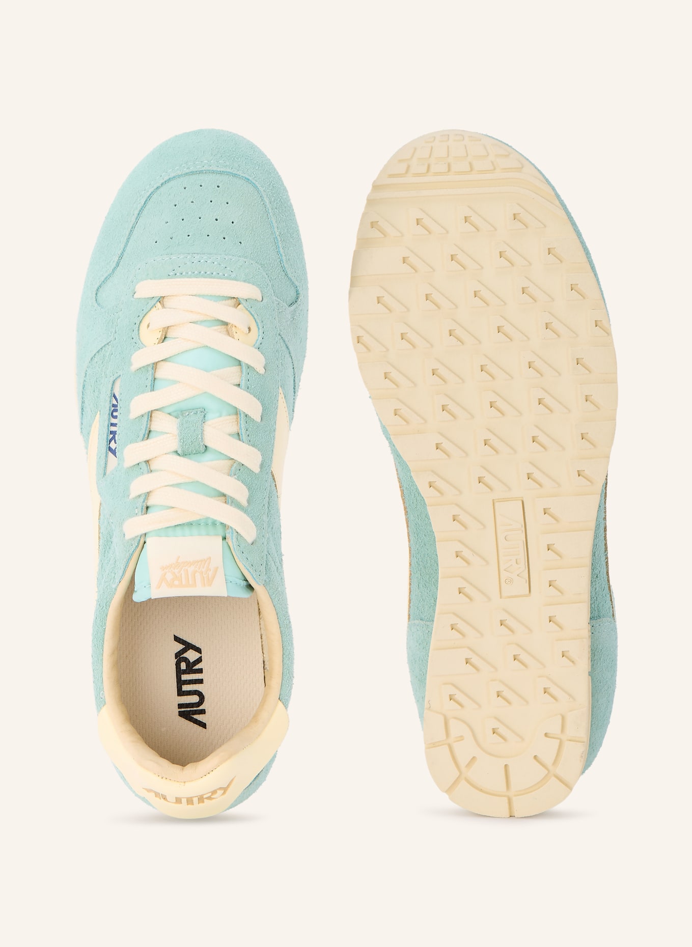 AUTRY Baskets WINDSPIN: TURQUOISE / ÉCRU