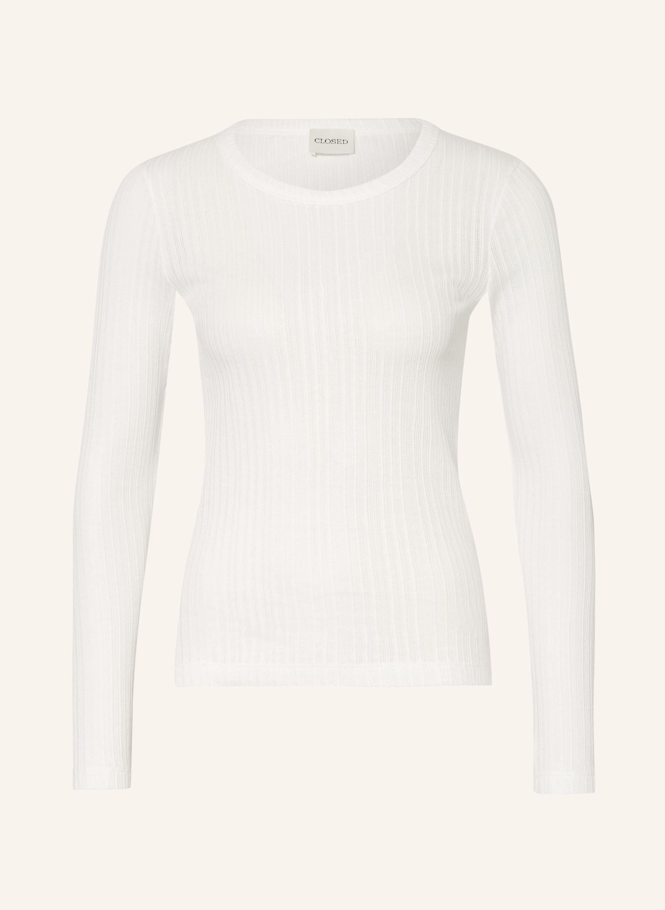 CLOSED T-shirt met lange mouwen: WIT