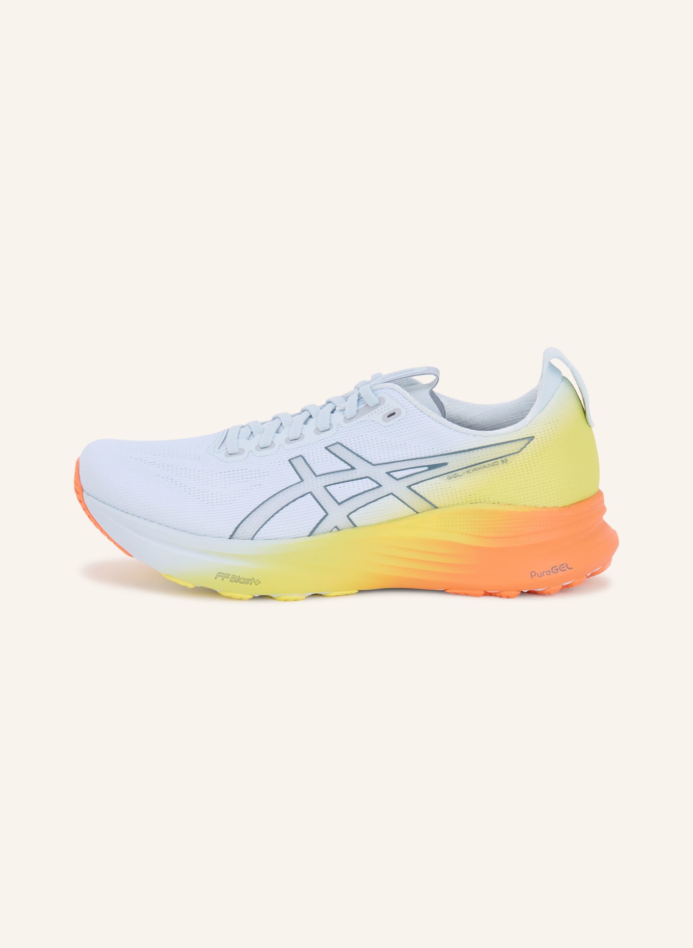 ASICS Laufschuhe GEL-KAYANO 32: HELLBLAU / ORANGE / GELB