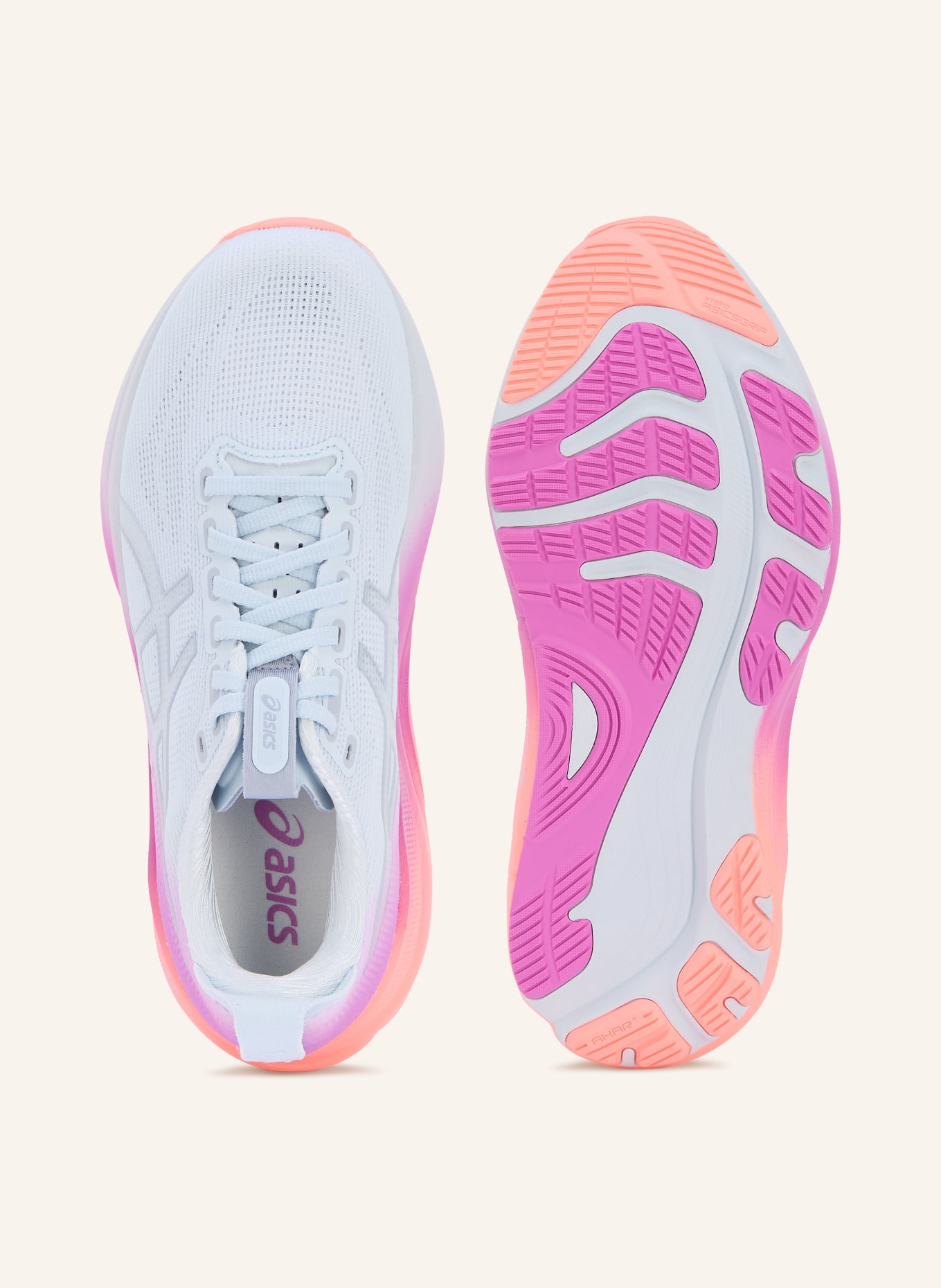 ASICS Laufschuhe GEL-KAYANO 32: BLAUGRAU / PINK / HELLROT