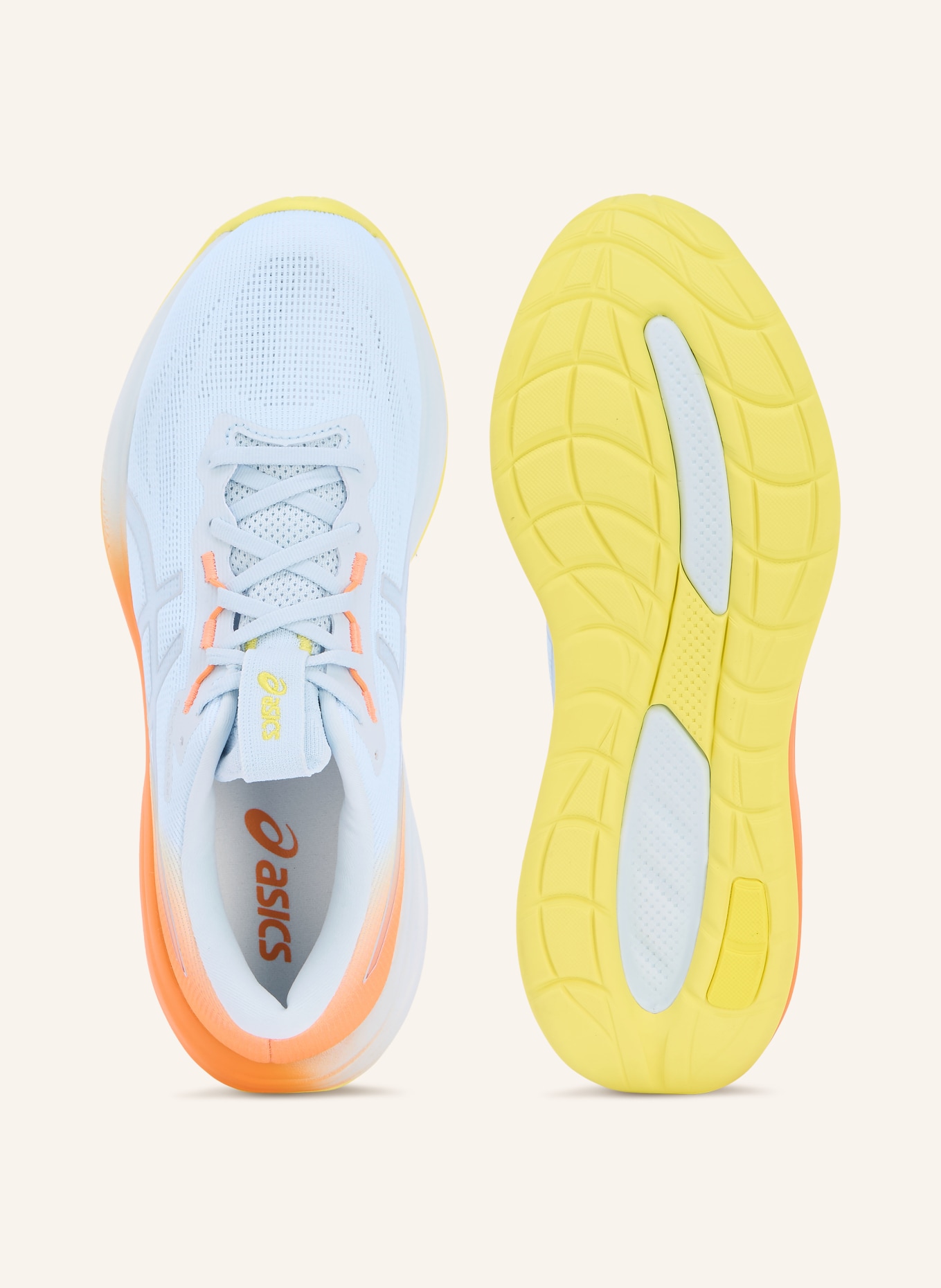 ASICS Laufschuhe GEL-CUMULUS 28: HELLBLAU / ORANGE / GELB