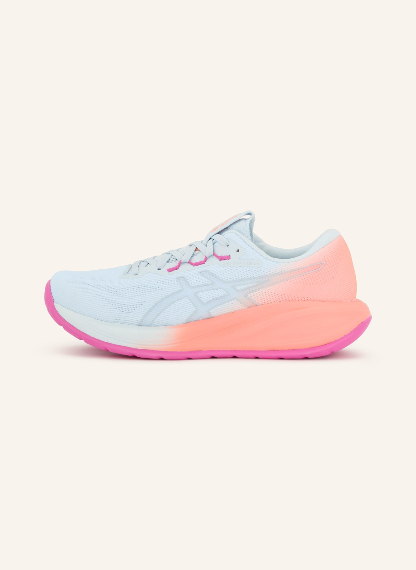 ASICS Hardloopschoenen GEL-CUMULUS 28: LICHTBLAUW / ROZE / NEONORANJE