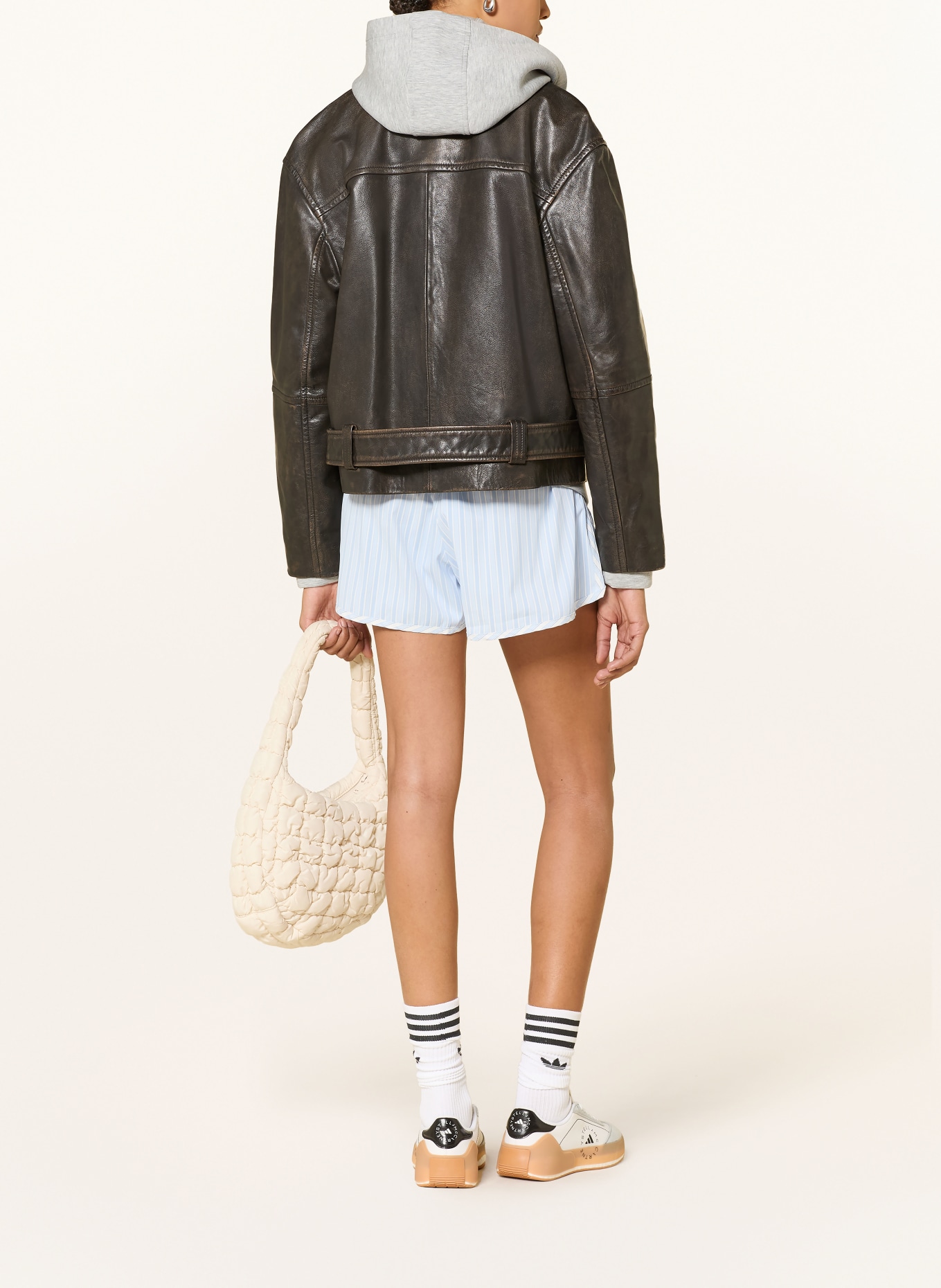 adidas Originals Korte broek POPLIN: LICHTBLAUW / WIT