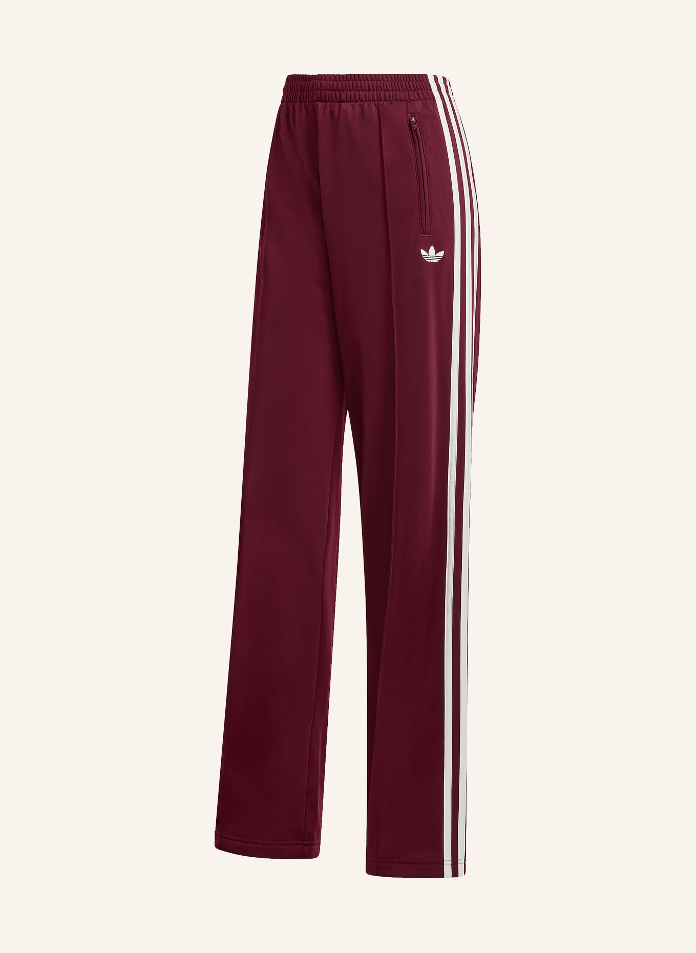 adidas Originals Pantalon de survêtement FIREBIRD LOOSE avec bandes galonnées: ROUGE FONCÉ / BLANC