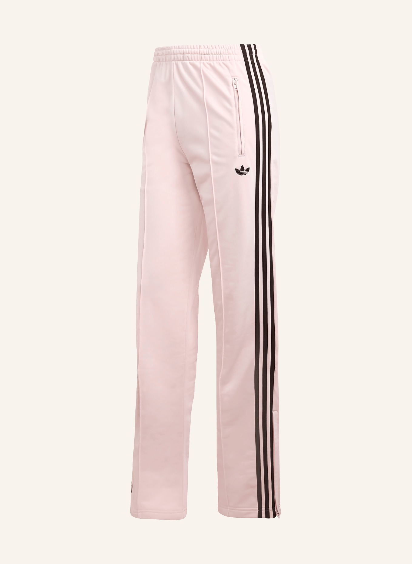 adidas Originals Tepláky FIREBIRD CLASSIC s pruhy: SVĚTLE RŮŽOVÁ / ČERNÁ