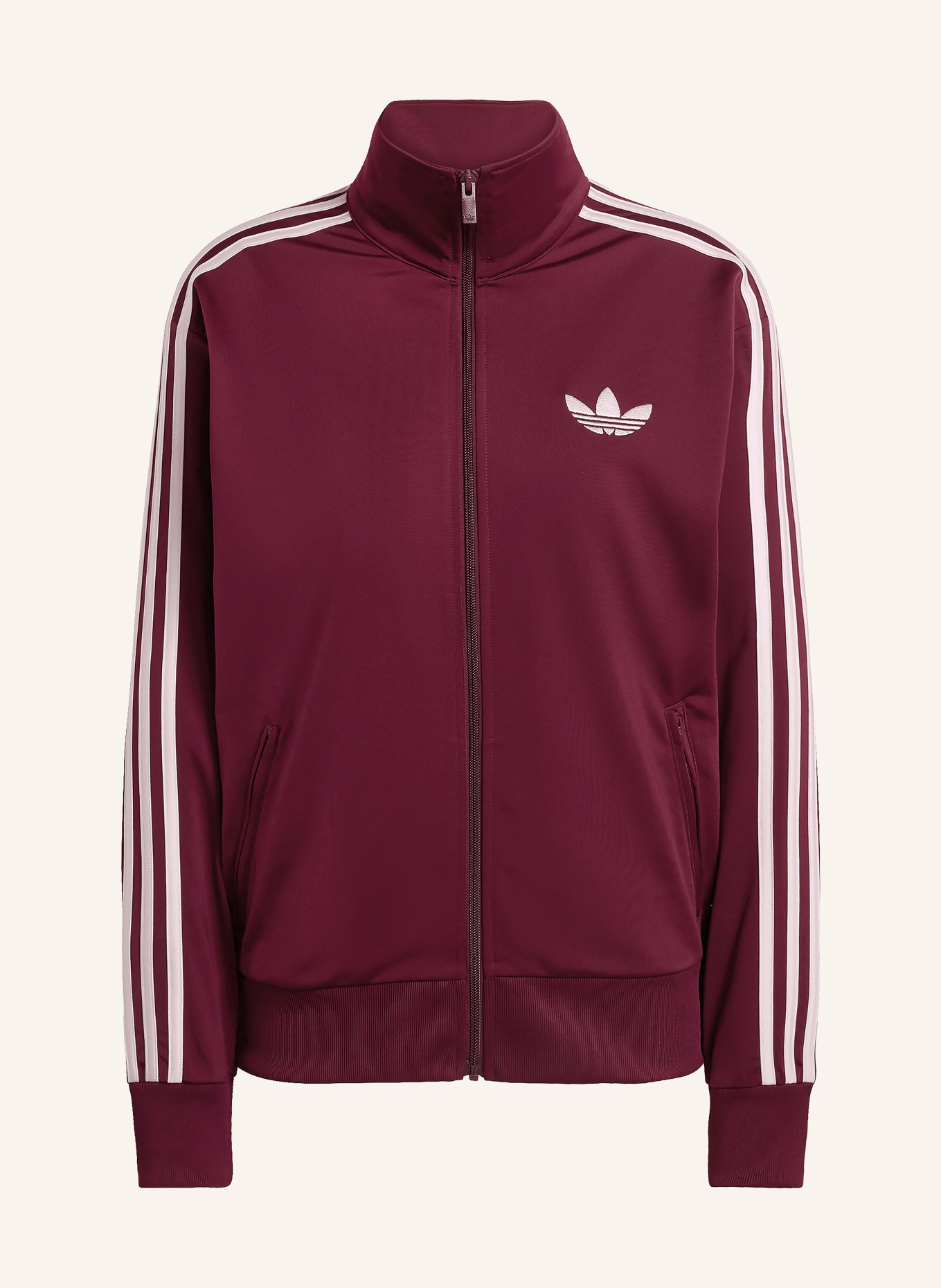 adidas Originals Kurtka ADICOLOR FIREBIRD LOOSE: CIEMNOCZERWONY / BIAŁY