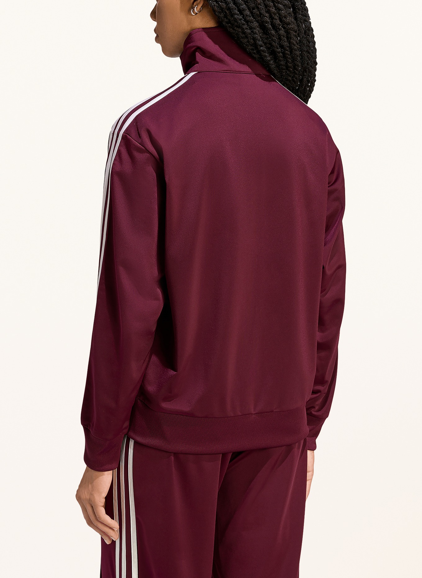 adidas Originals Kurtka ADICOLOR FIREBIRD LOOSE: CIEMNOCZERWONY / BIAŁY