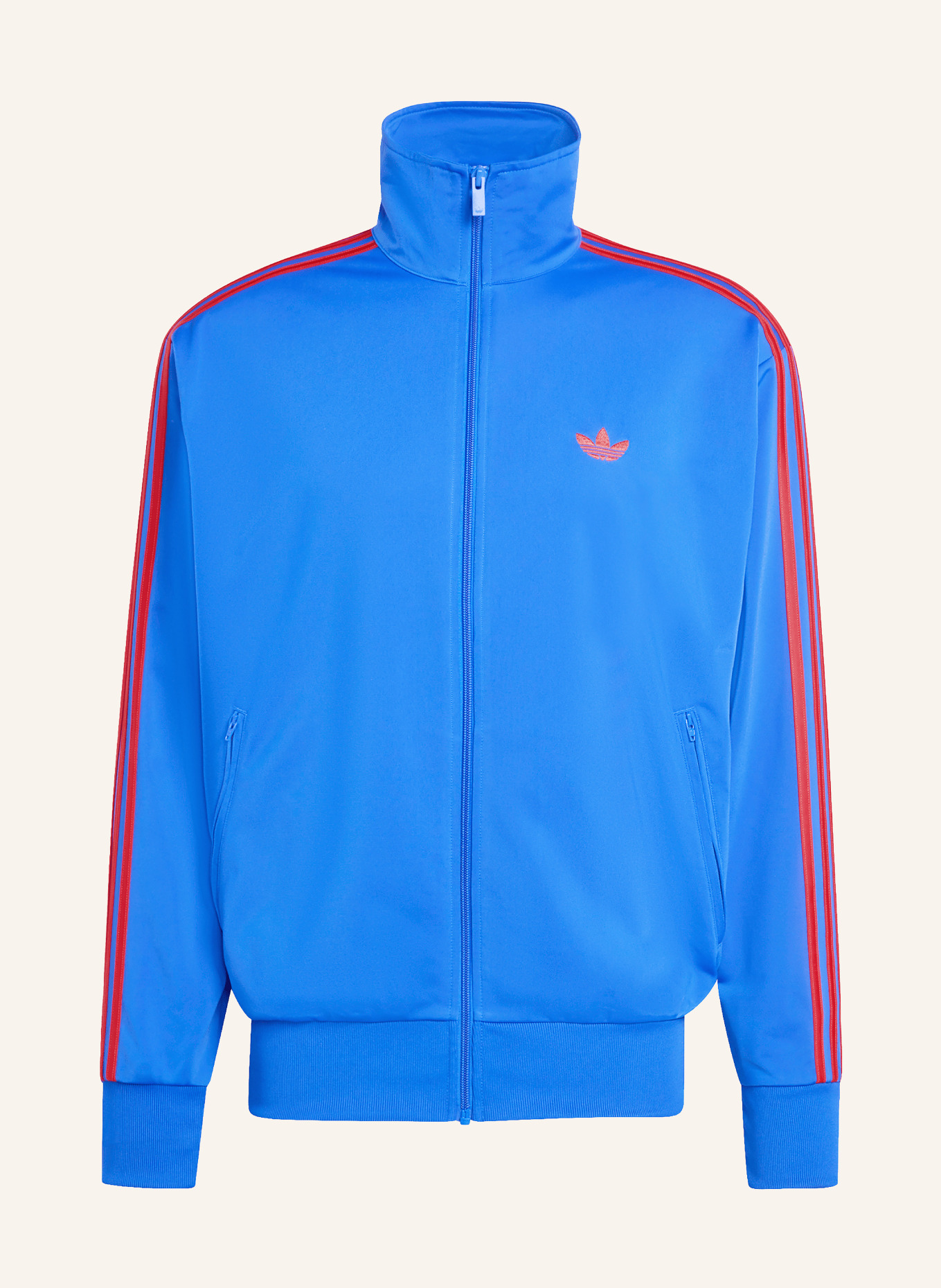 adidas Originals Veste sweat FIREBIRD avec bandes galonnées: BLEU FLUO / ROUGE FLUO