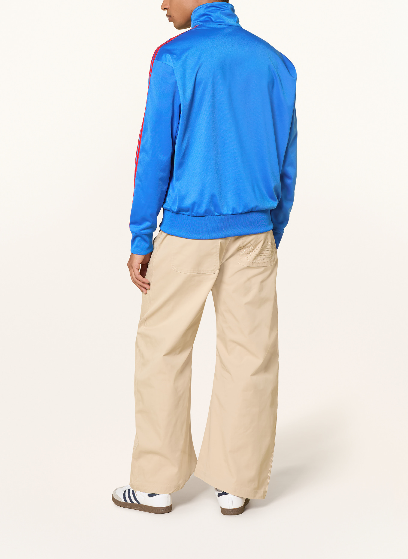 adidas Originals Veste sweat FIREBIRD avec bandes galonnées: BLEU FLUO / ROUGE FLUO