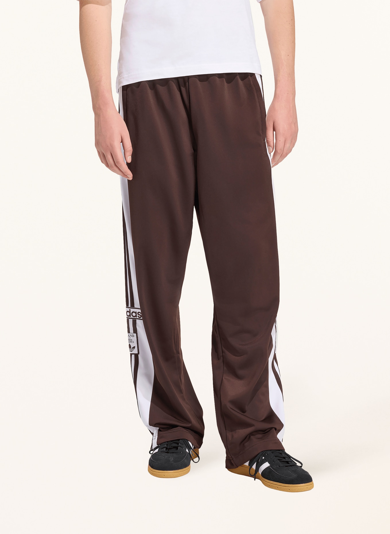 adidas Originals ADIBREAK CLASSIC Track Pants: DARK BROWN / WHITE