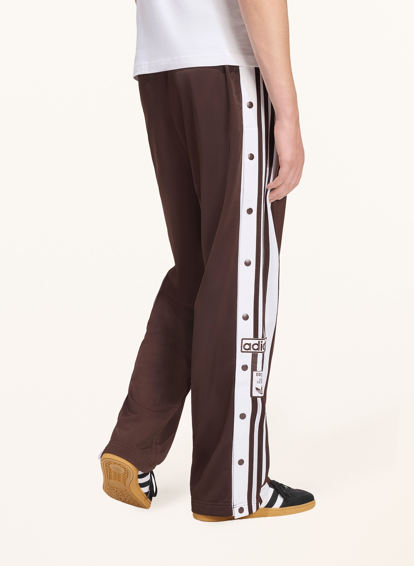 adidas Originals ADIBREAK CLASSIC Track Pants: DARK BROWN / WHITE