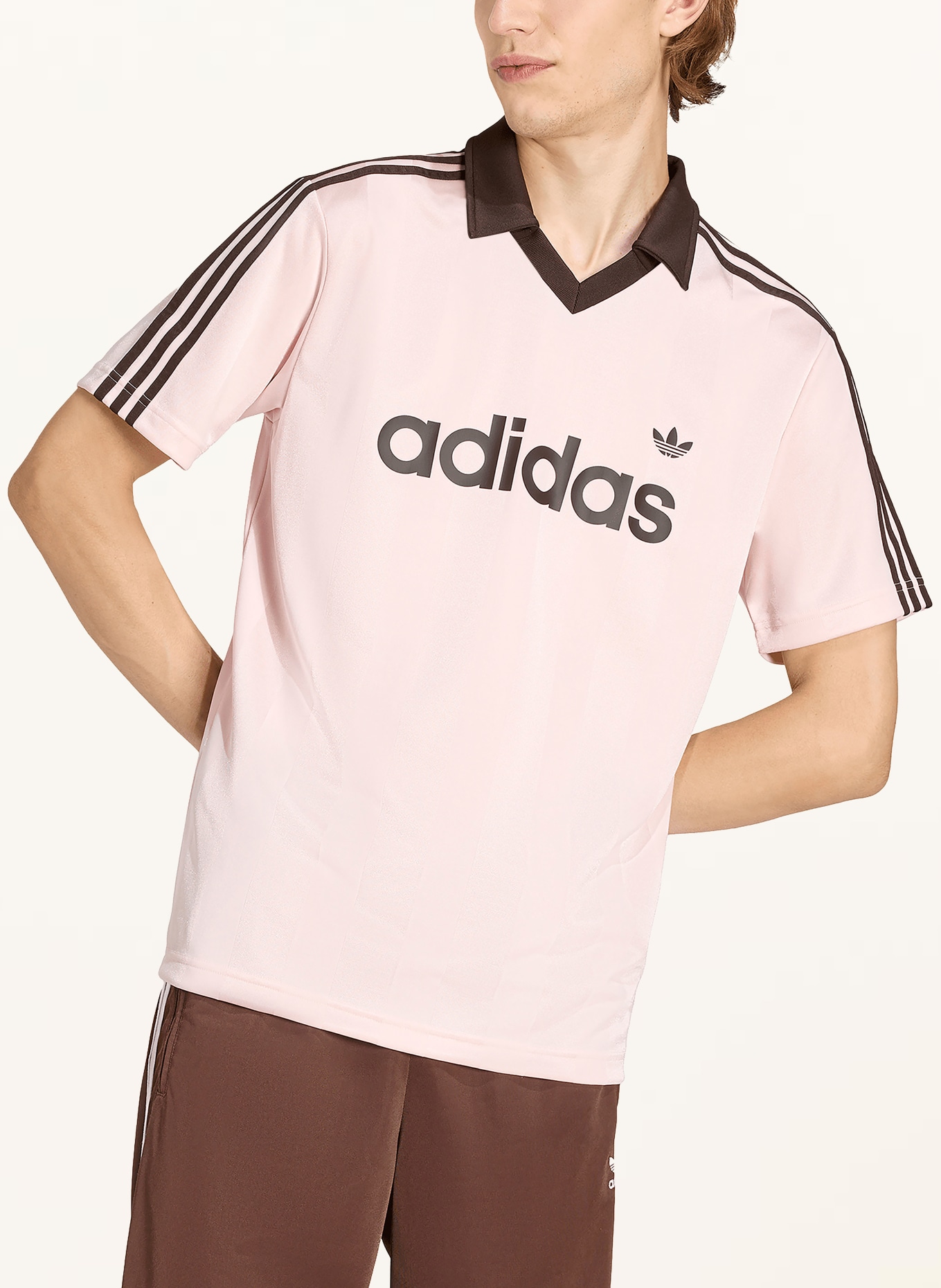 adidas Originals Trikot ARCHIVE COLLAR ENGINEERED TRIKOT: HELLROSA / DUNKELBRAUN