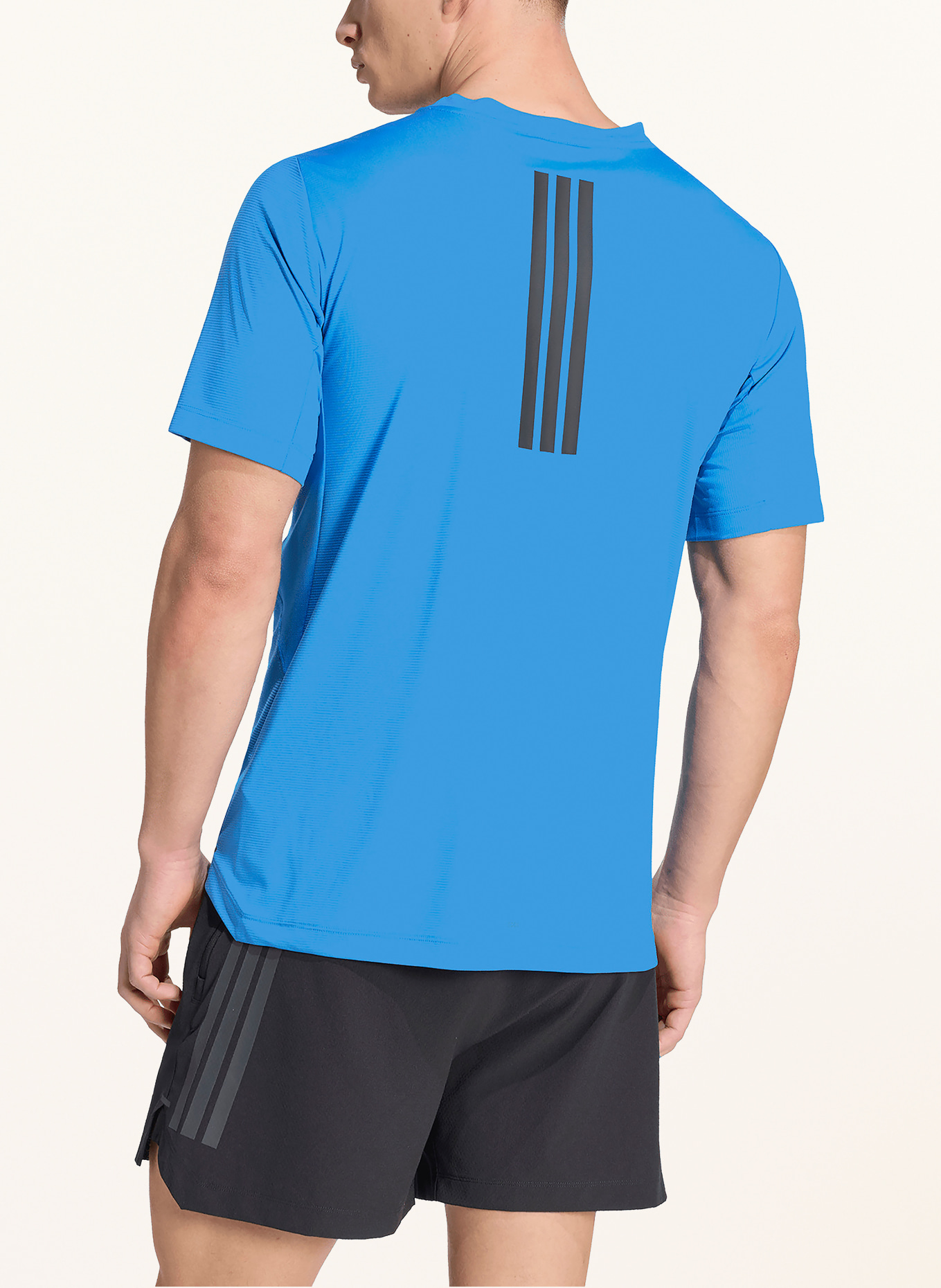 adidas T-Shirt D4T PRIMELIFT 3 STRIPES: BLAU / SCHWARZ