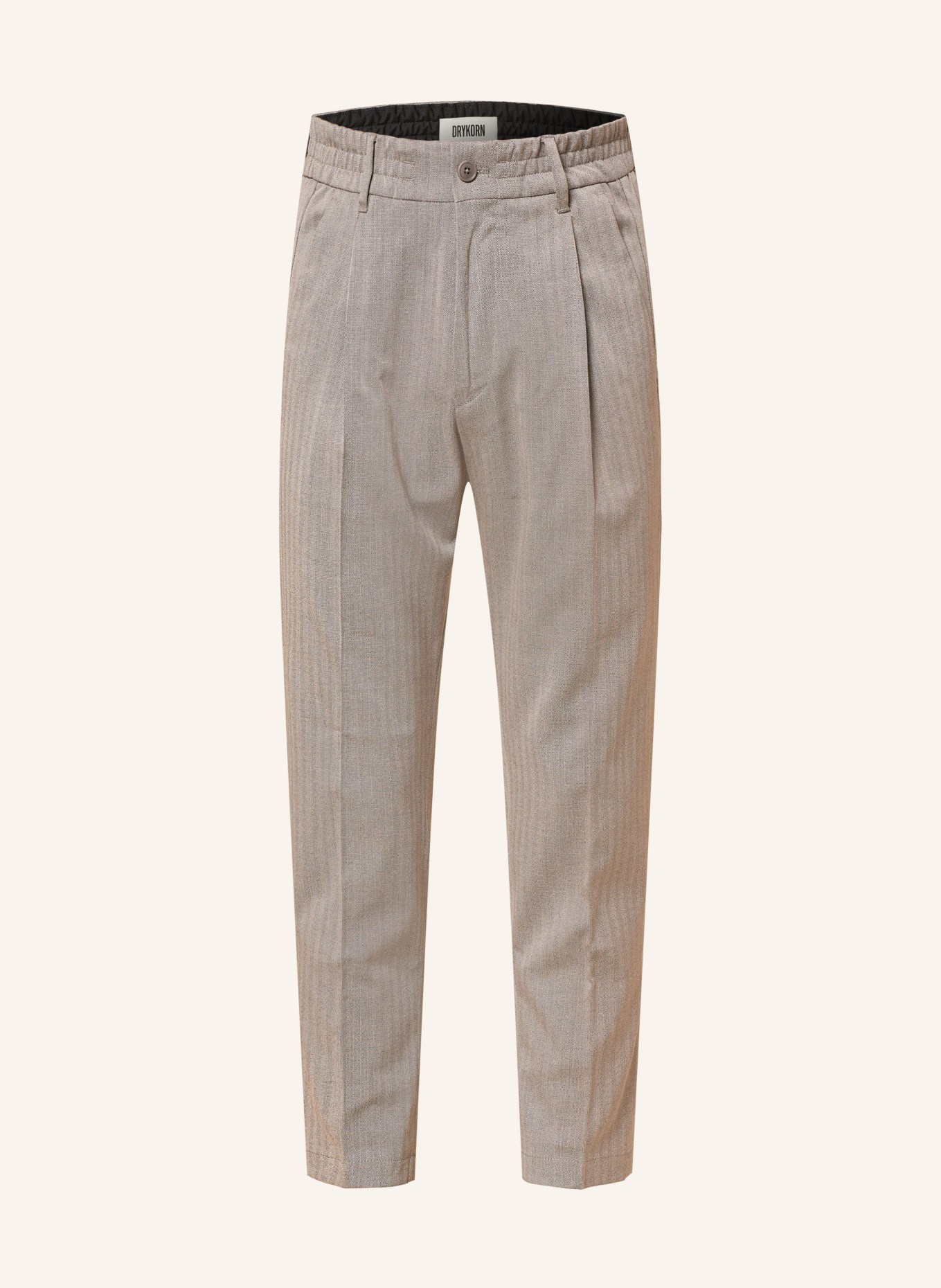DRYKORN CHASY Regular Fit suit pants with shortened leg length: 1205 braun