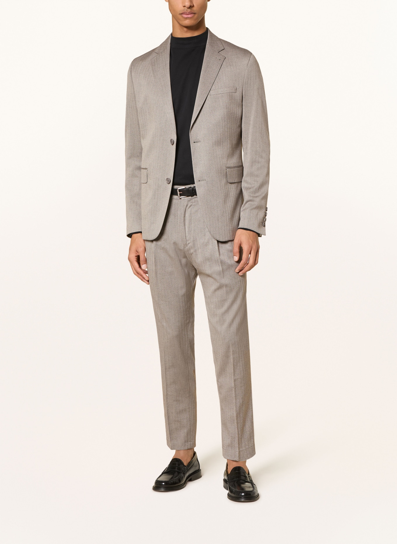 DRYKORN CHASY Regular Fit suit pants with shortened leg length: 1205 braun