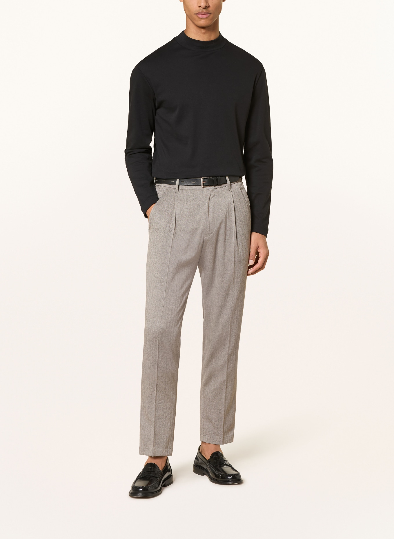 DRYKORN CHASY Regular Fit suit pants with shortened leg length: 1205 braun