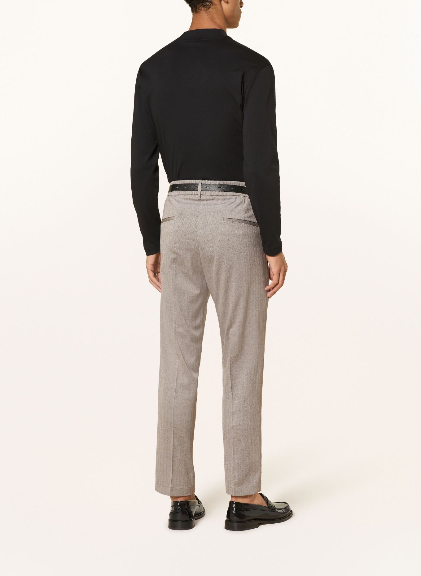 DRYKORN CHASY Regular Fit suit pants with shortened leg length: 1205 braun