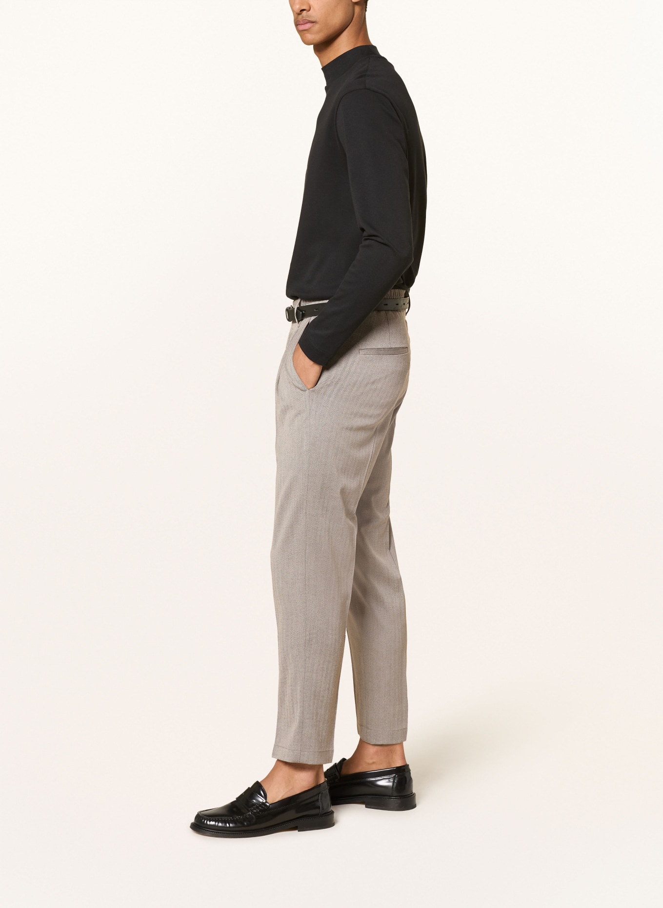 DRYKORN CHASY Regular Fit suit pants with shortened leg length: 1205 braun