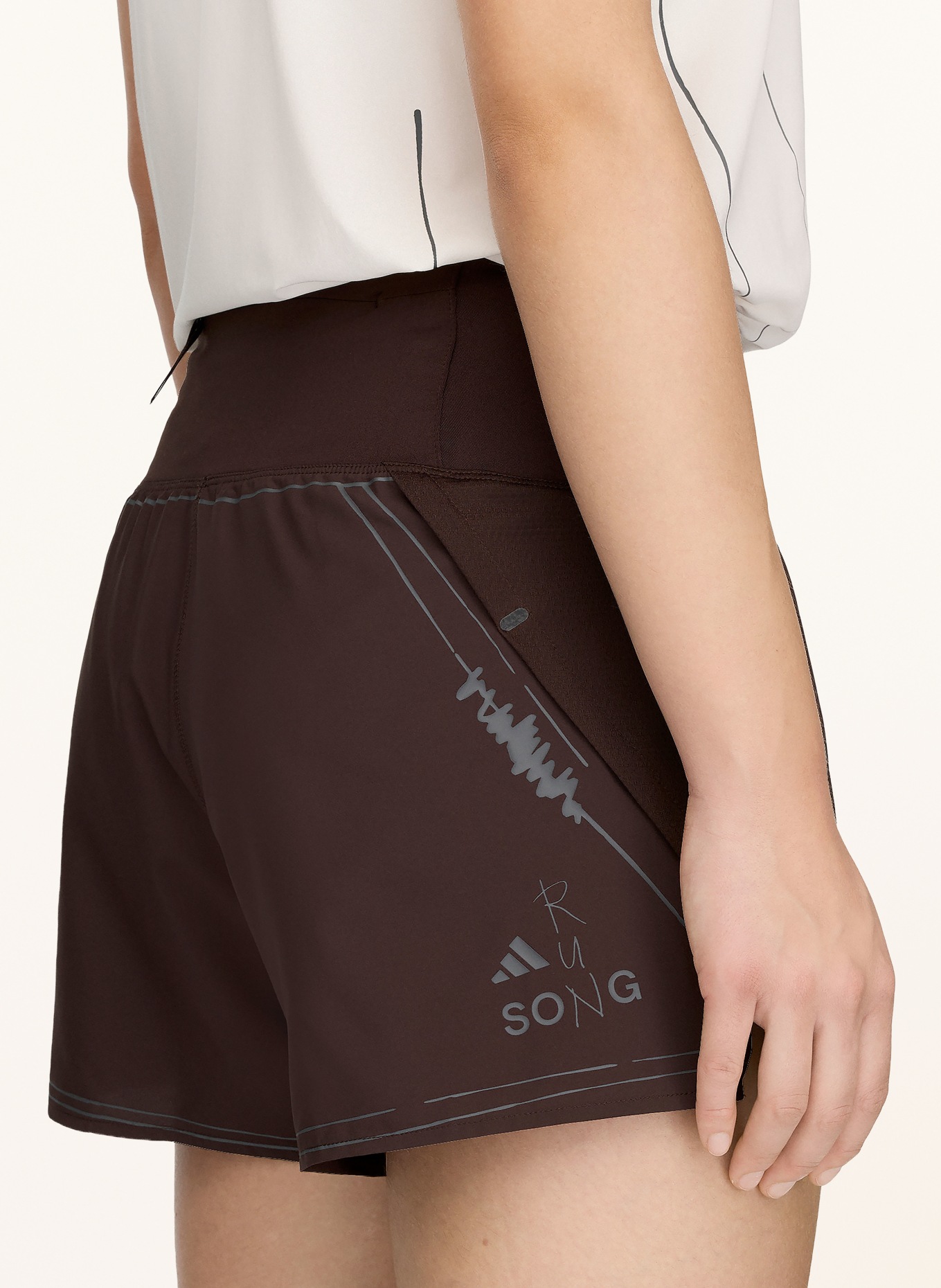adidas 2-in-1-Laufshorts ADI365 SONG FOR THE MUTE: DUNKELBRAUN / DUNKELGRAU