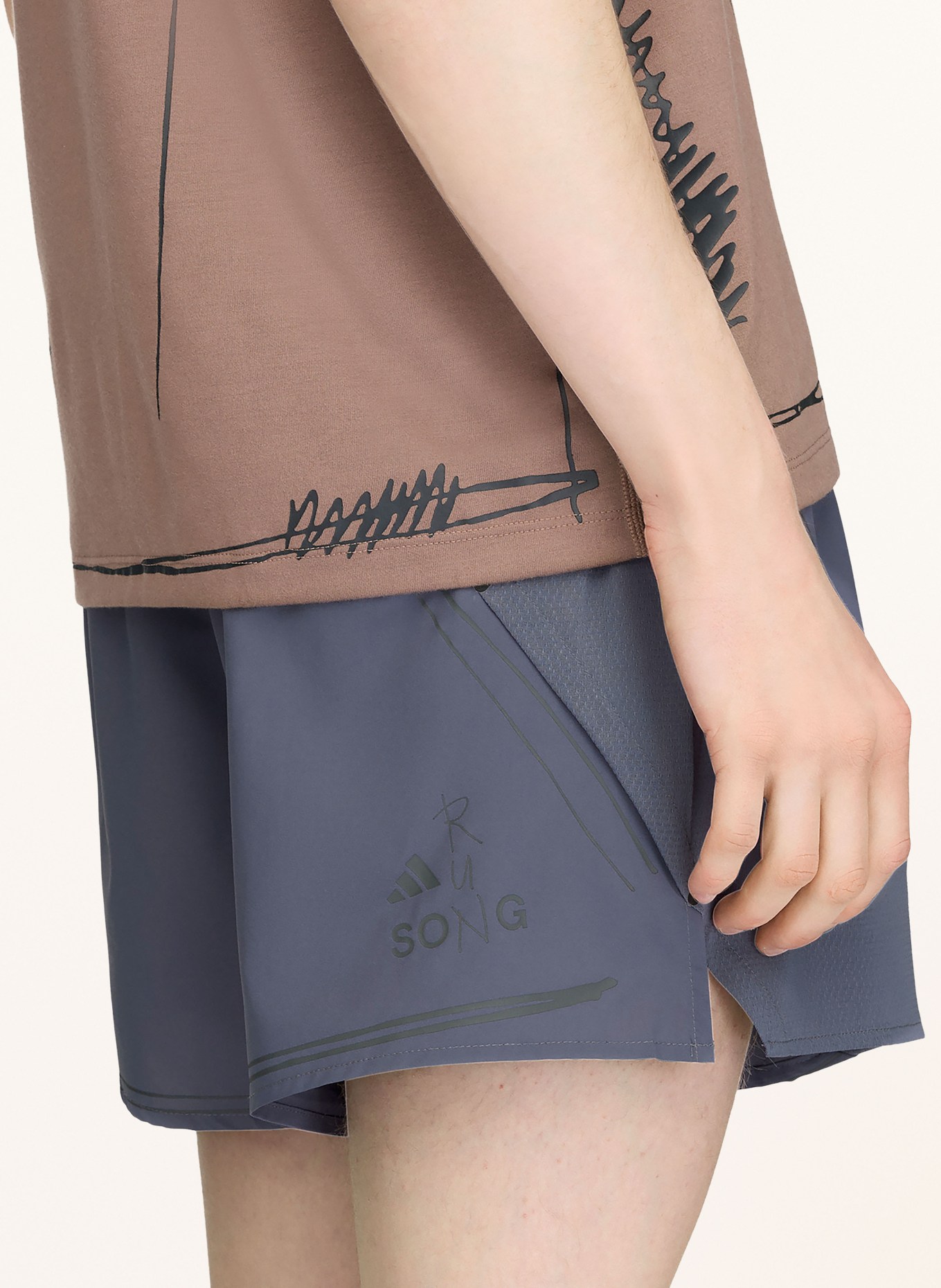 adidas 2-in-1-Laufshorts ADI365 SONG FOR THE MUTE: DUNKELGRAU