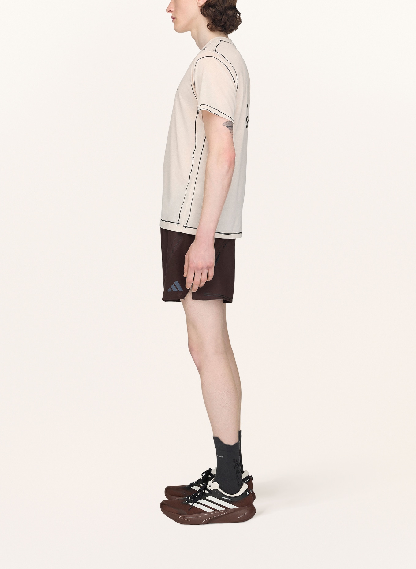 adidas 2-in-1-Laufshorts ADI365 SONG FOR THE MUTE: DUNKELBRAUN