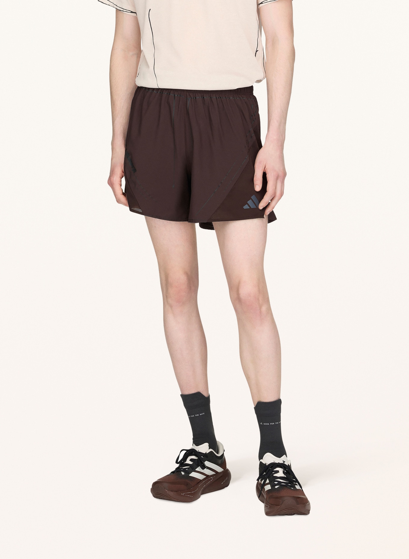 adidas 2-in-1-Laufshorts ADI365 SONG FOR THE MUTE: DUNKELBRAUN