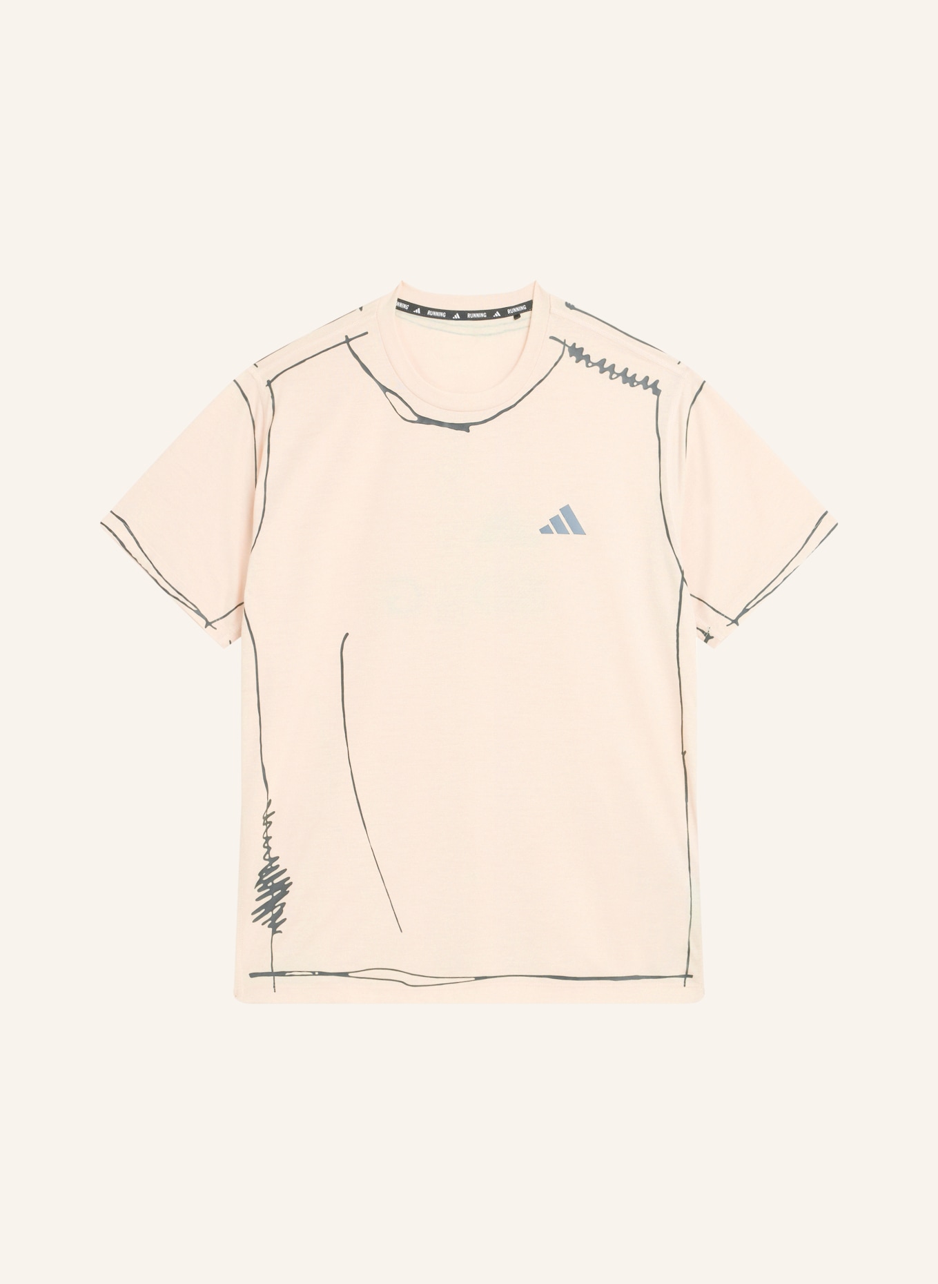 adidas Laufshirt ADI365: CREME / SCHWARZ