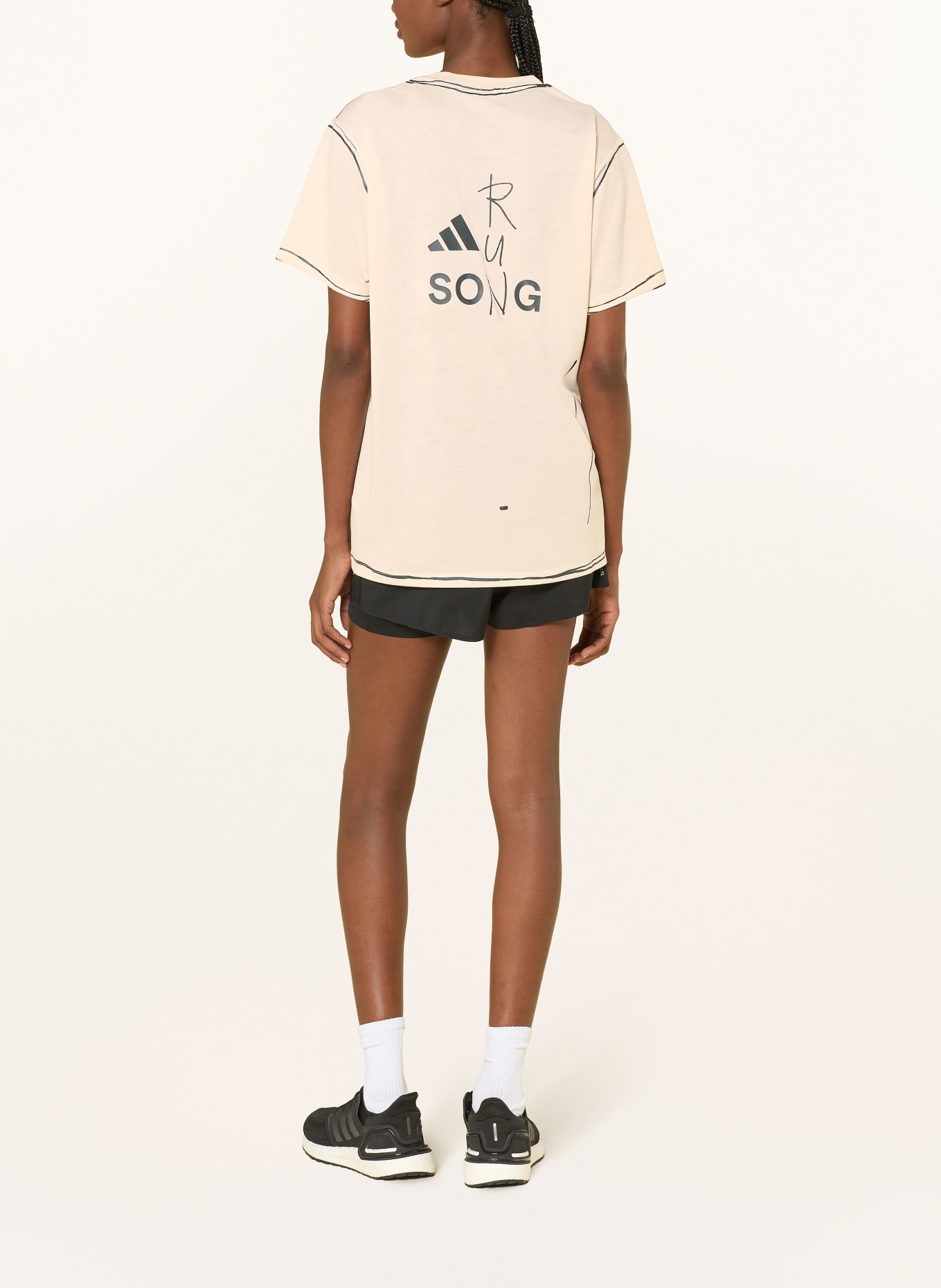 adidas Laufshirt ADI365: CREME / SCHWARZ