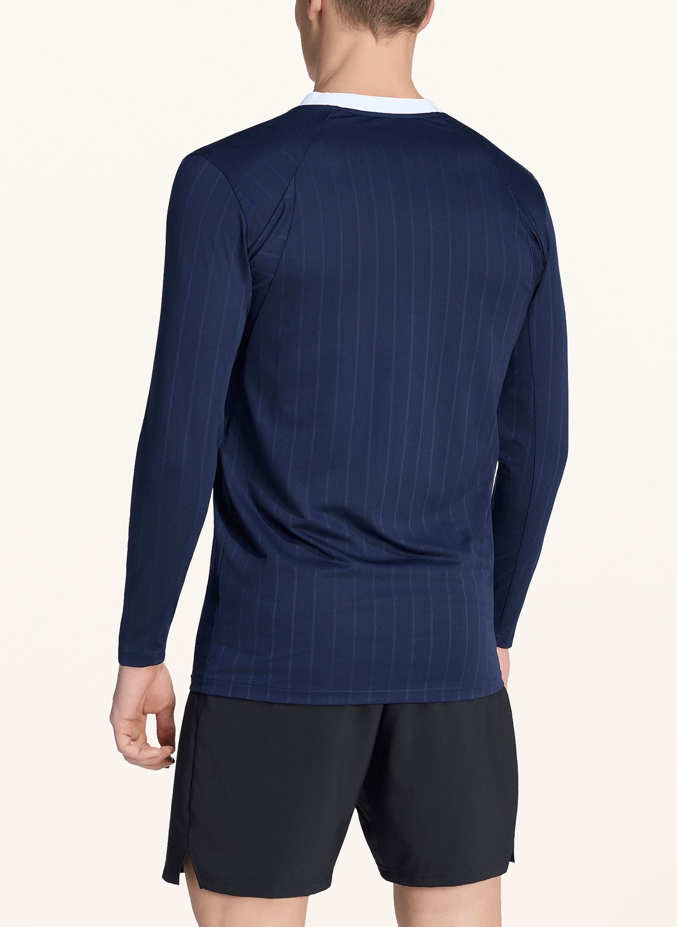 adidas TENNIS CLIMACOOL Long-Sleeve Shirt: DARK BLUE / WHITE