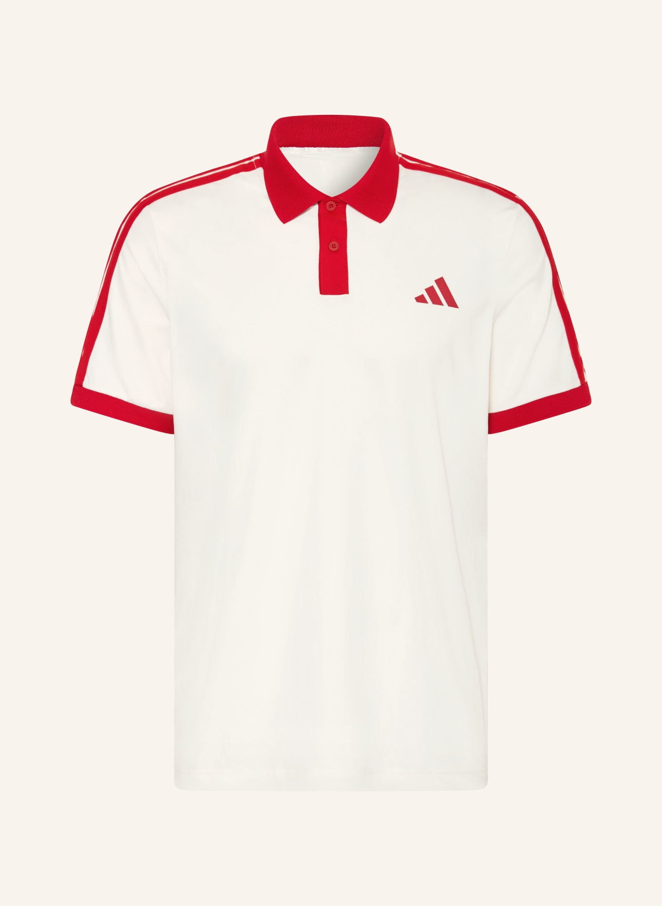 adidas Funkcjonalna koszulka polo HERITAGE: ECRU / CZERWONY